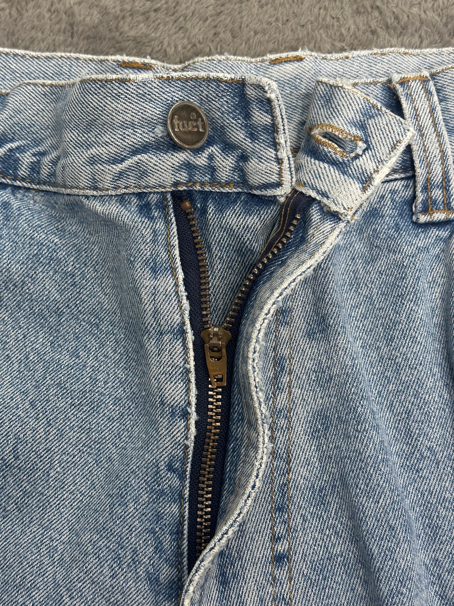 [XL] Early 90s FUCT Circle Logo Denim Shorts