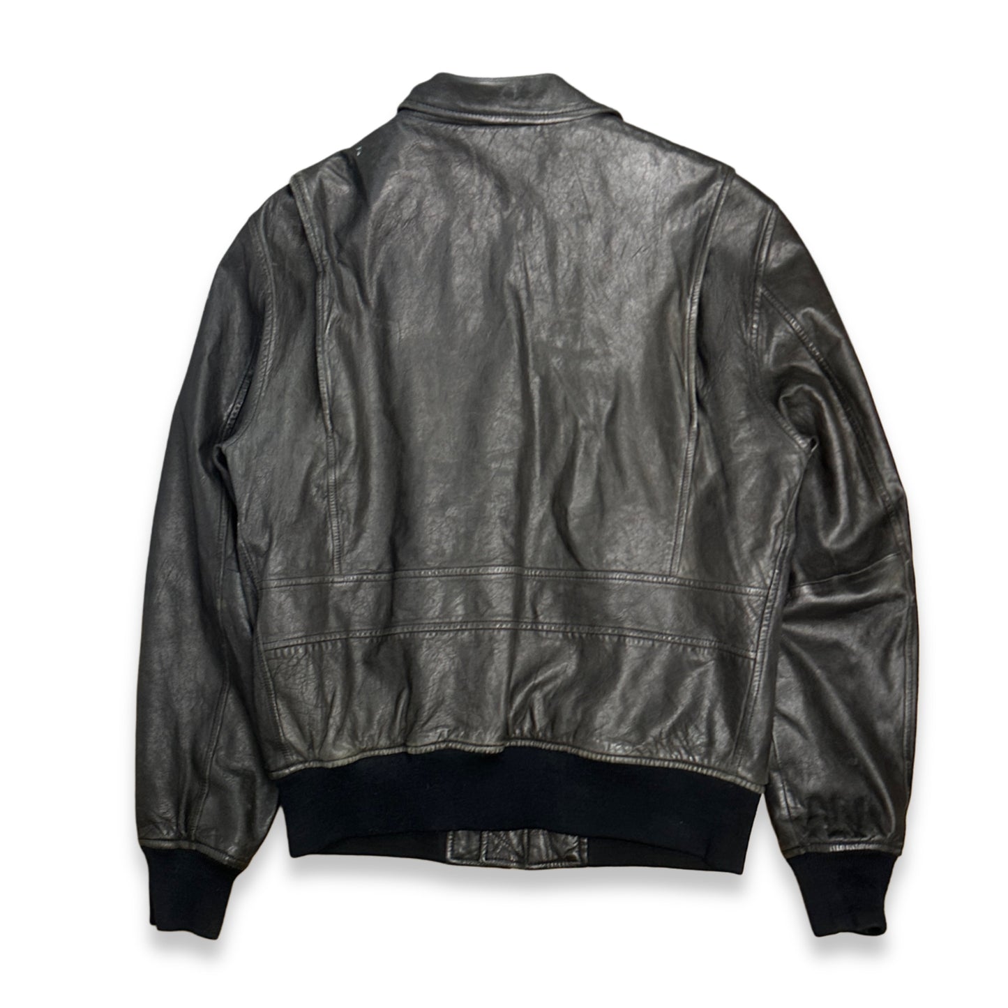 [L] 90s GAP Leather Bomber Jacket