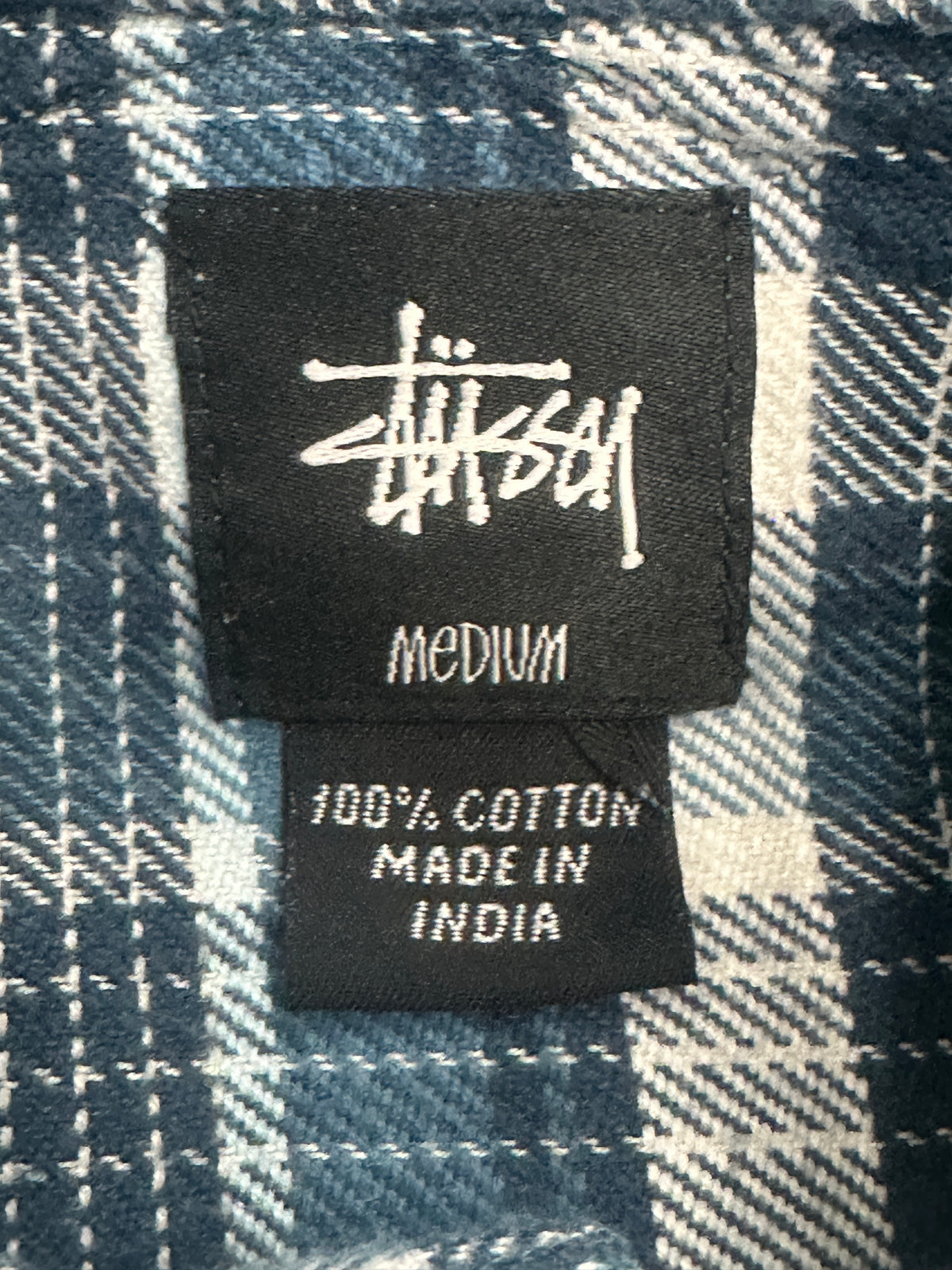 [M] 00s Stussy Plaid Pattern Shirt