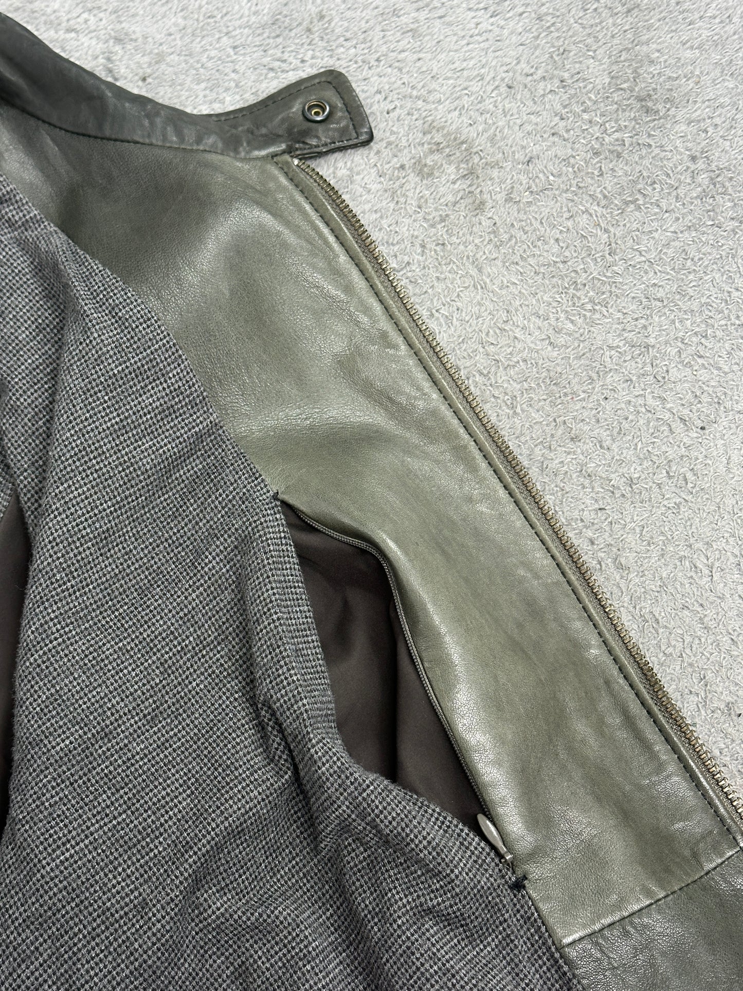 [52] ARMANI COLLEZIONI Lamb Skin Leather Jacket