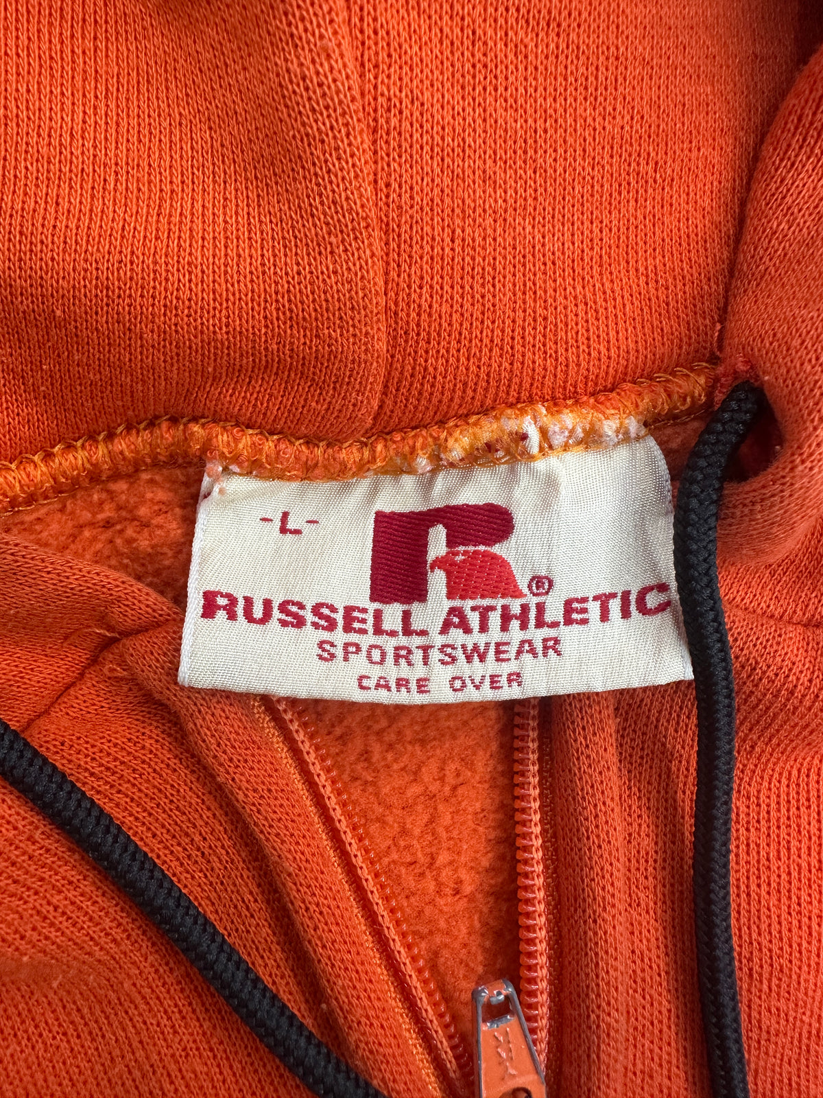 [L] 70s Russell Hood Zip-up Orange
