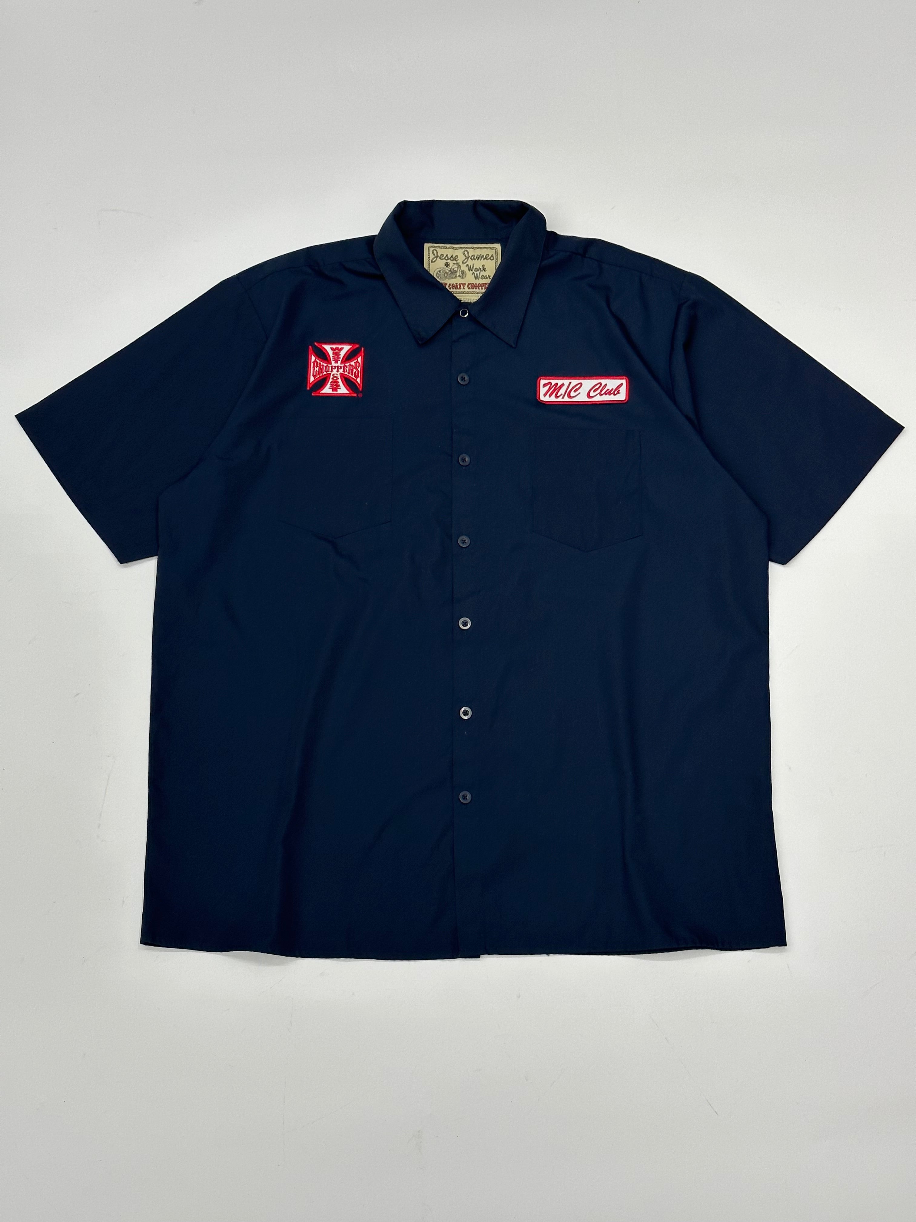 XL] 00s West Coast Choppers half work shirt – wengerball vintage