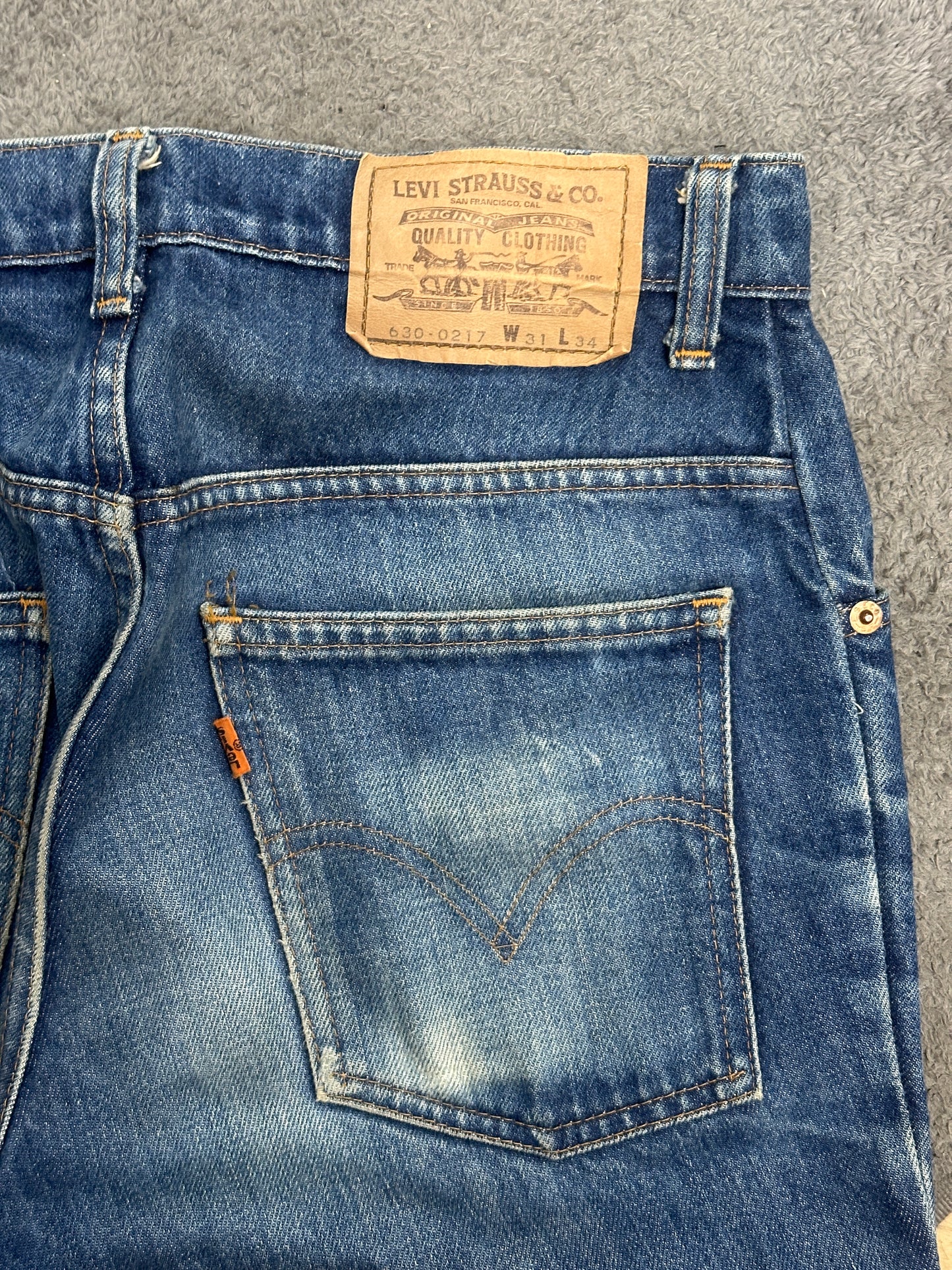 [31x34] 90s Levi's 630 Orange Tab Denim Pants
