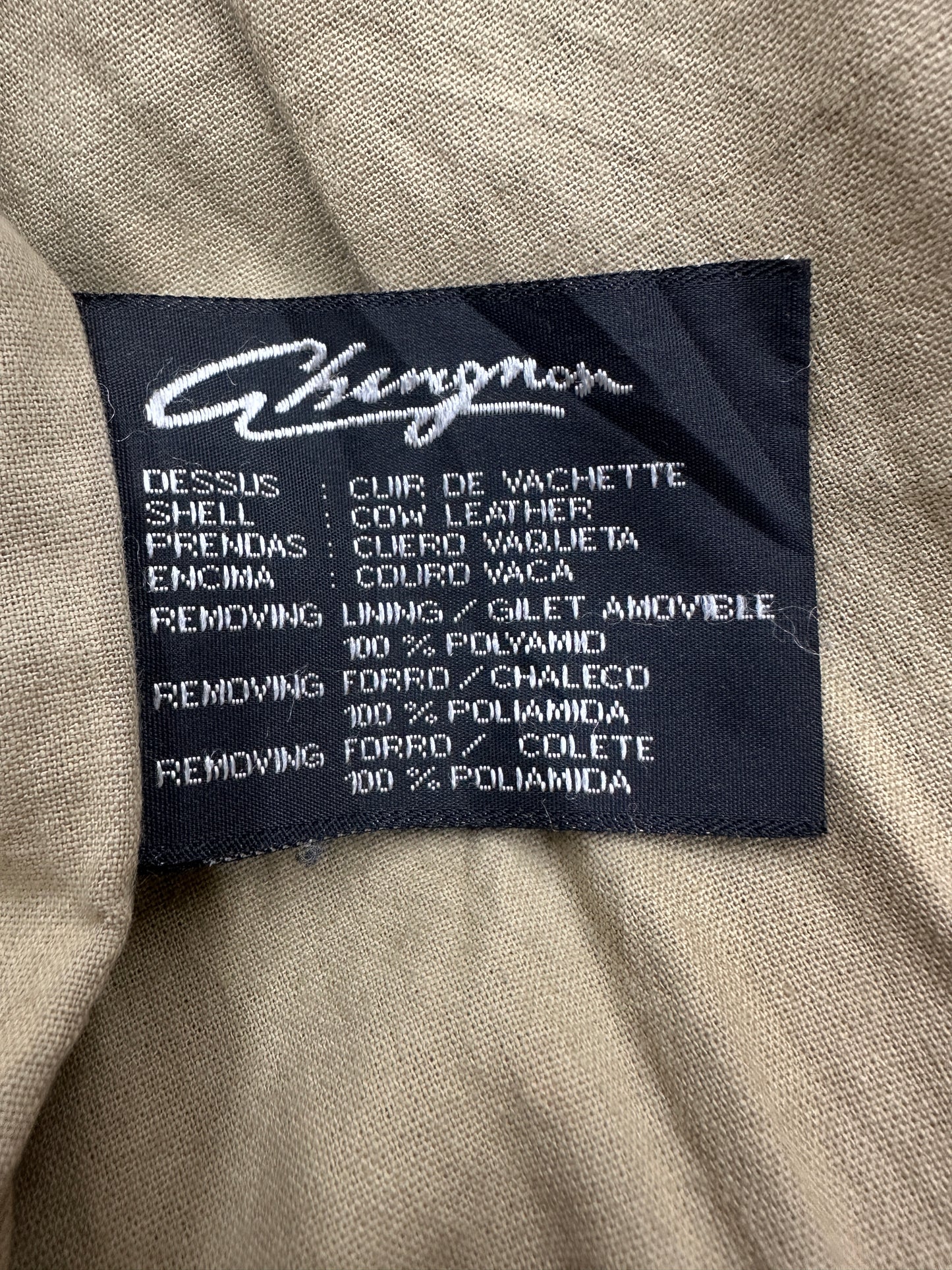 [XXL] 80s Chevignon Leather Bomber Jacket
