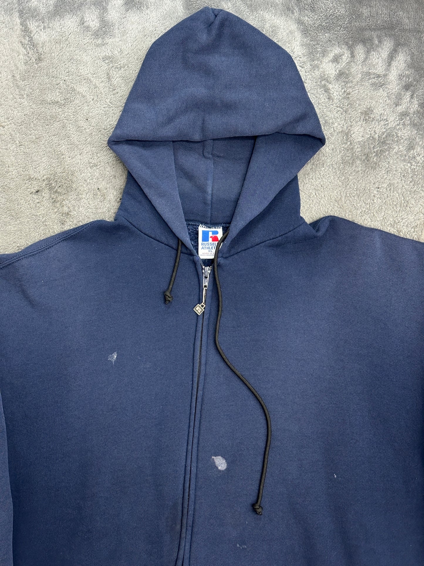 [XL] 90s Russell Navy Hood Zip-up