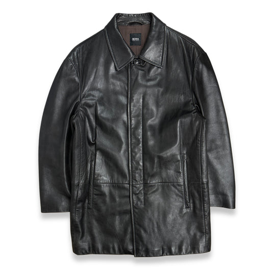 [XL] 00s HUGO BOSS Lamb Skin Leather Jacket