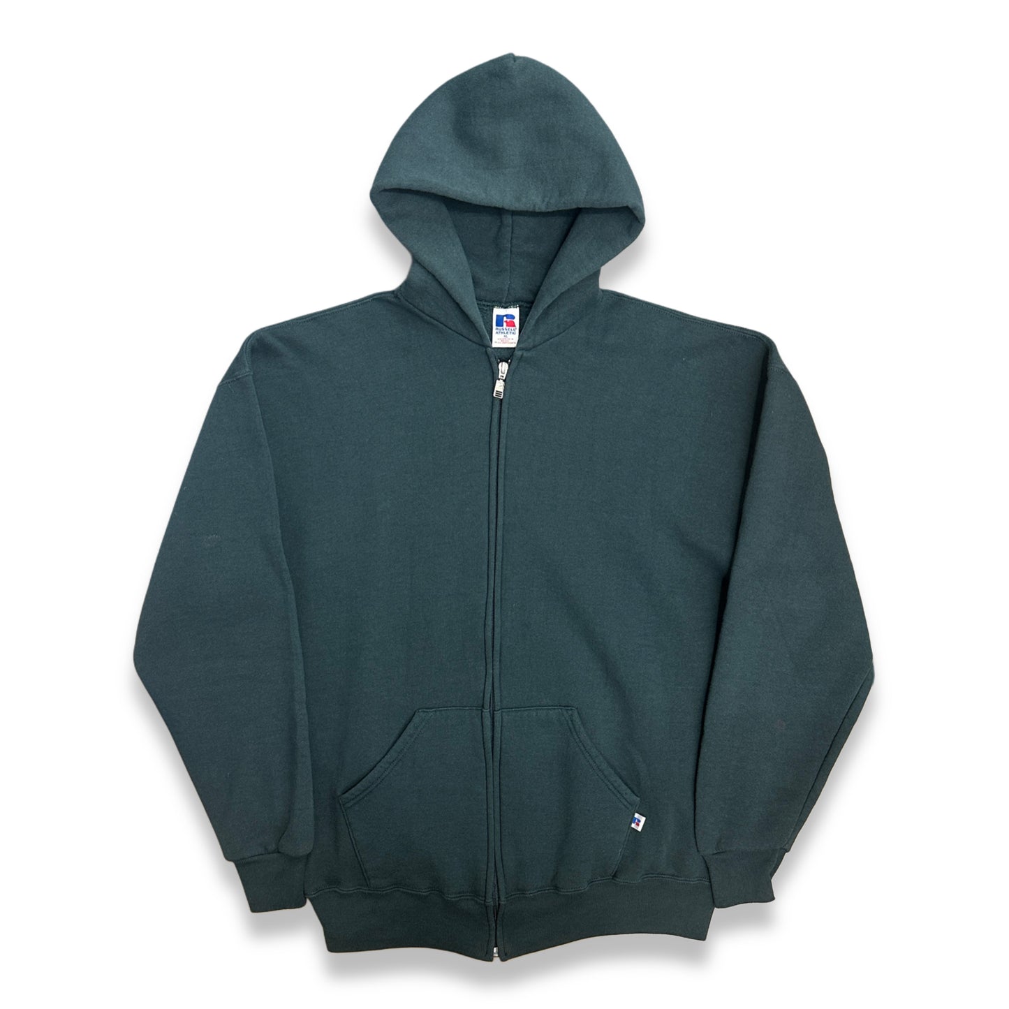 [XL] 90s Russell Khaki Hood Zip-up