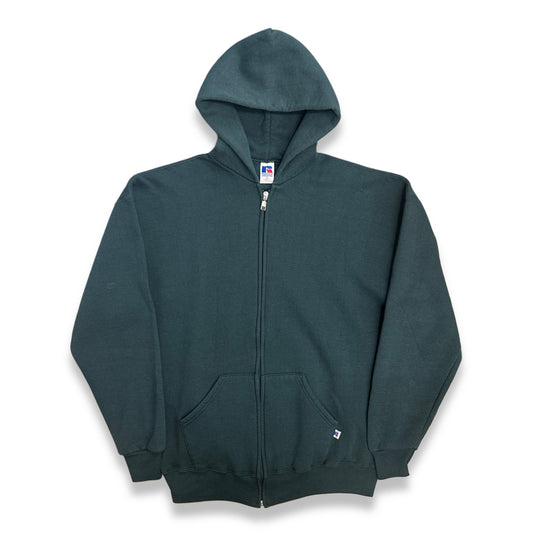 [XL] 90s Russell Khaki Hood Zip-up