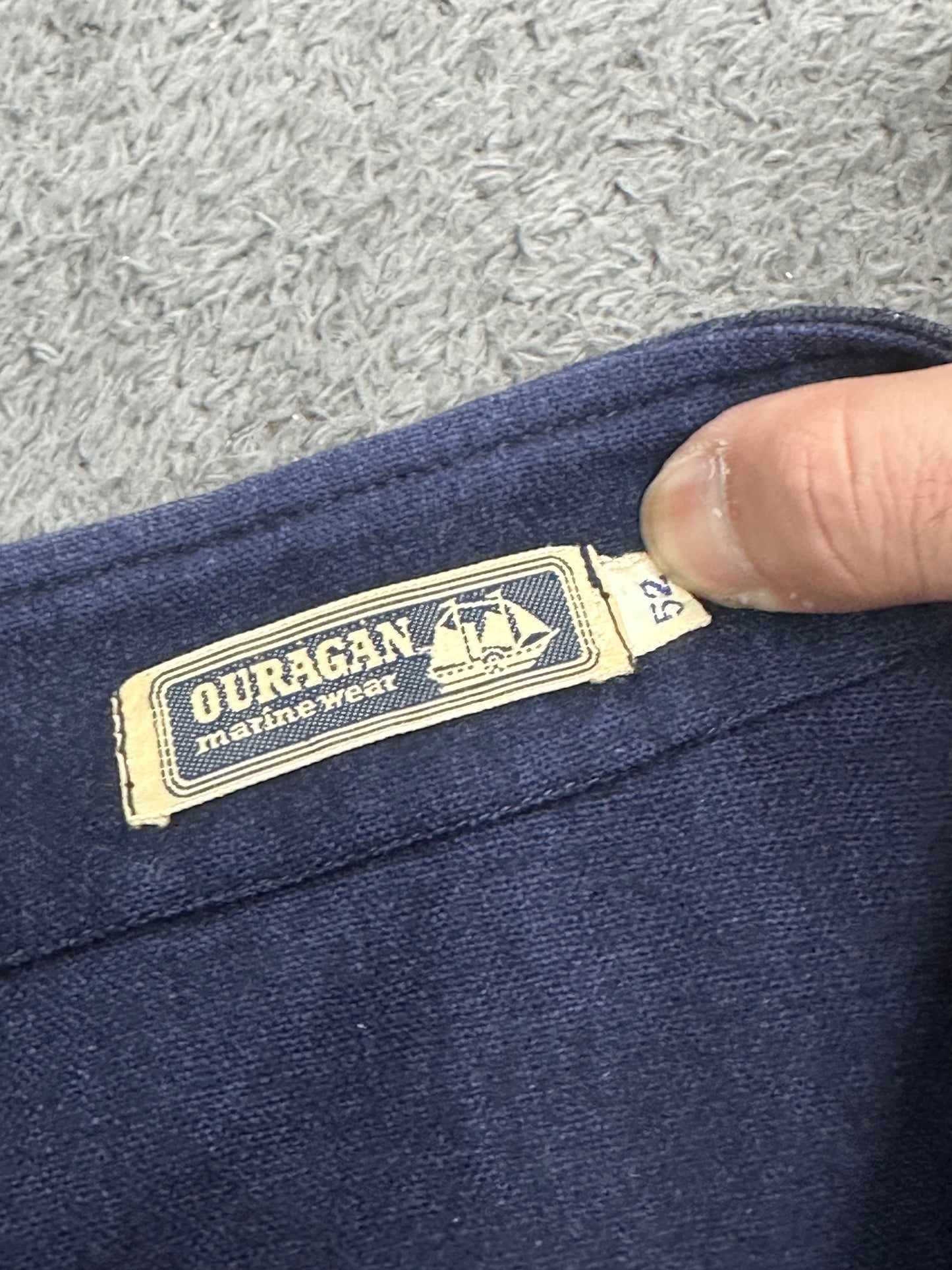 [52] 90s OURAGAN MARINE WEAR Bomber Jacket