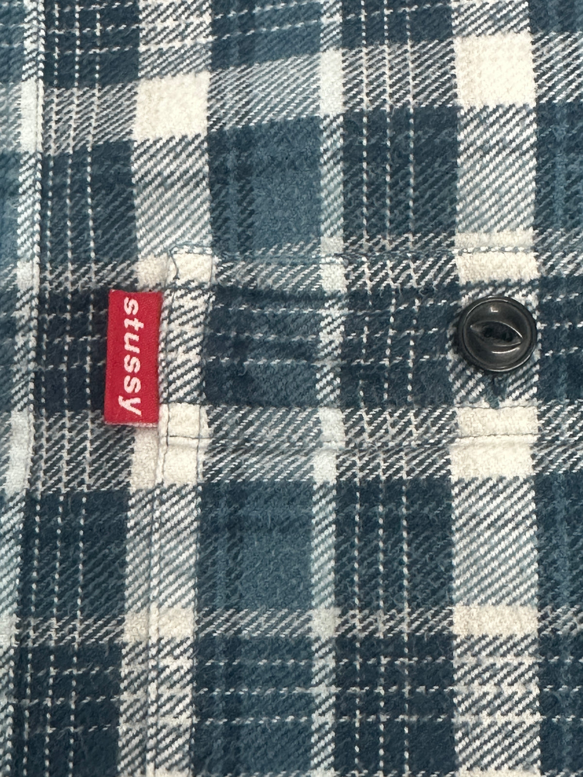 [M] 00s Stussy Plaid Pattern Shirt