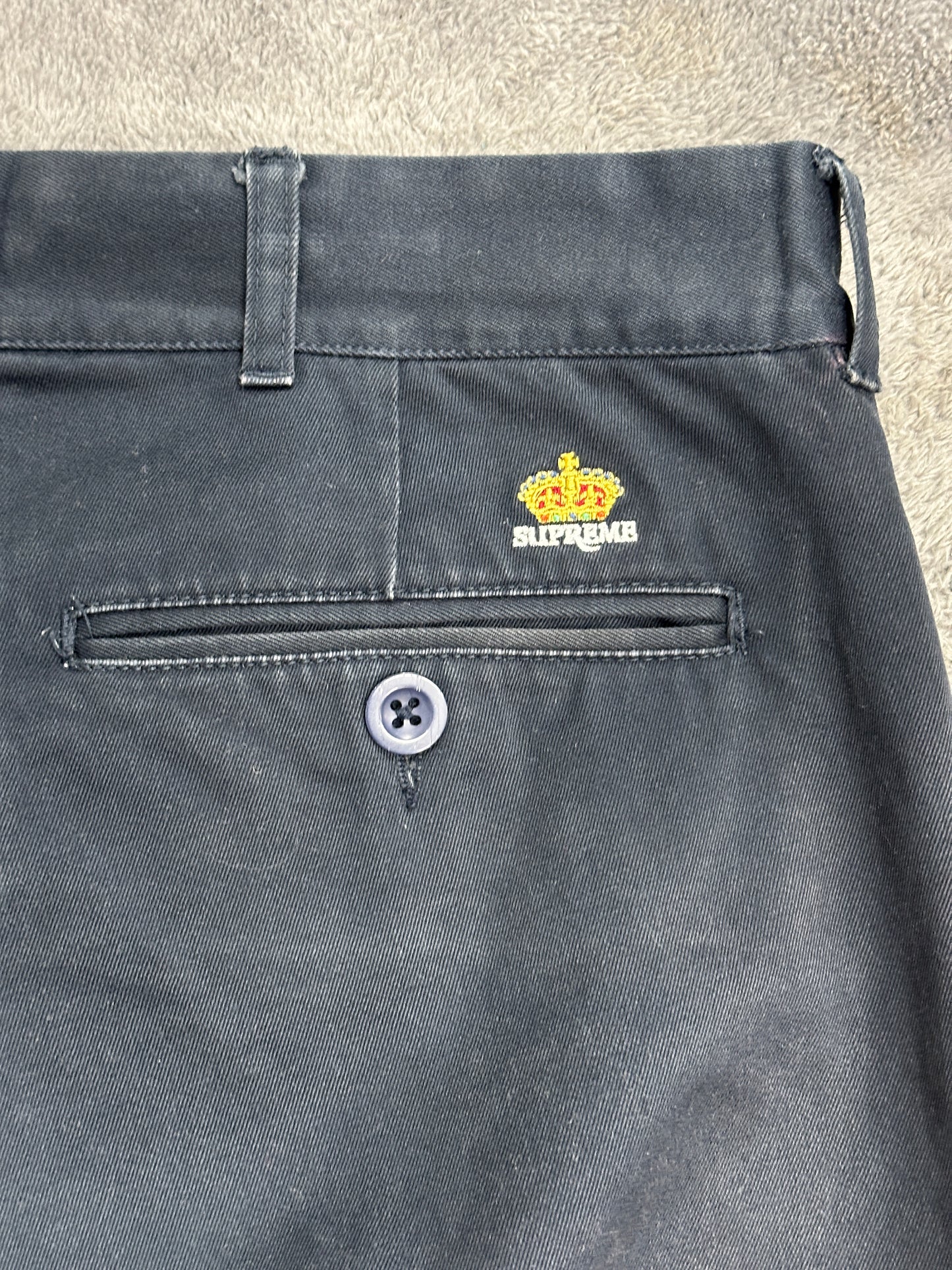 [36] Supreme Crown Logo Chino Pants