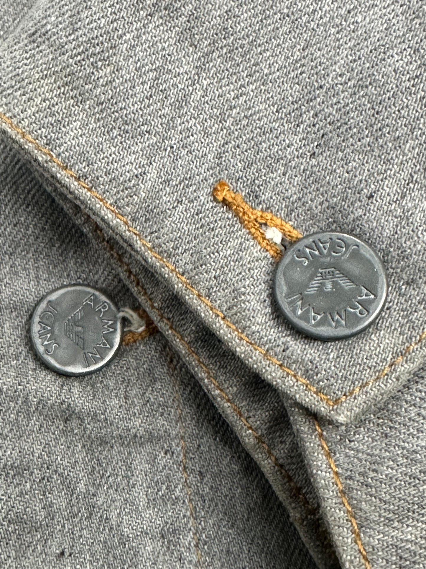 [XL] 90s Armani Jeans Contrast Denim Jacket