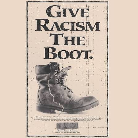 [XL] 1992' Give Racism The Boot Timberland Advertise Tee