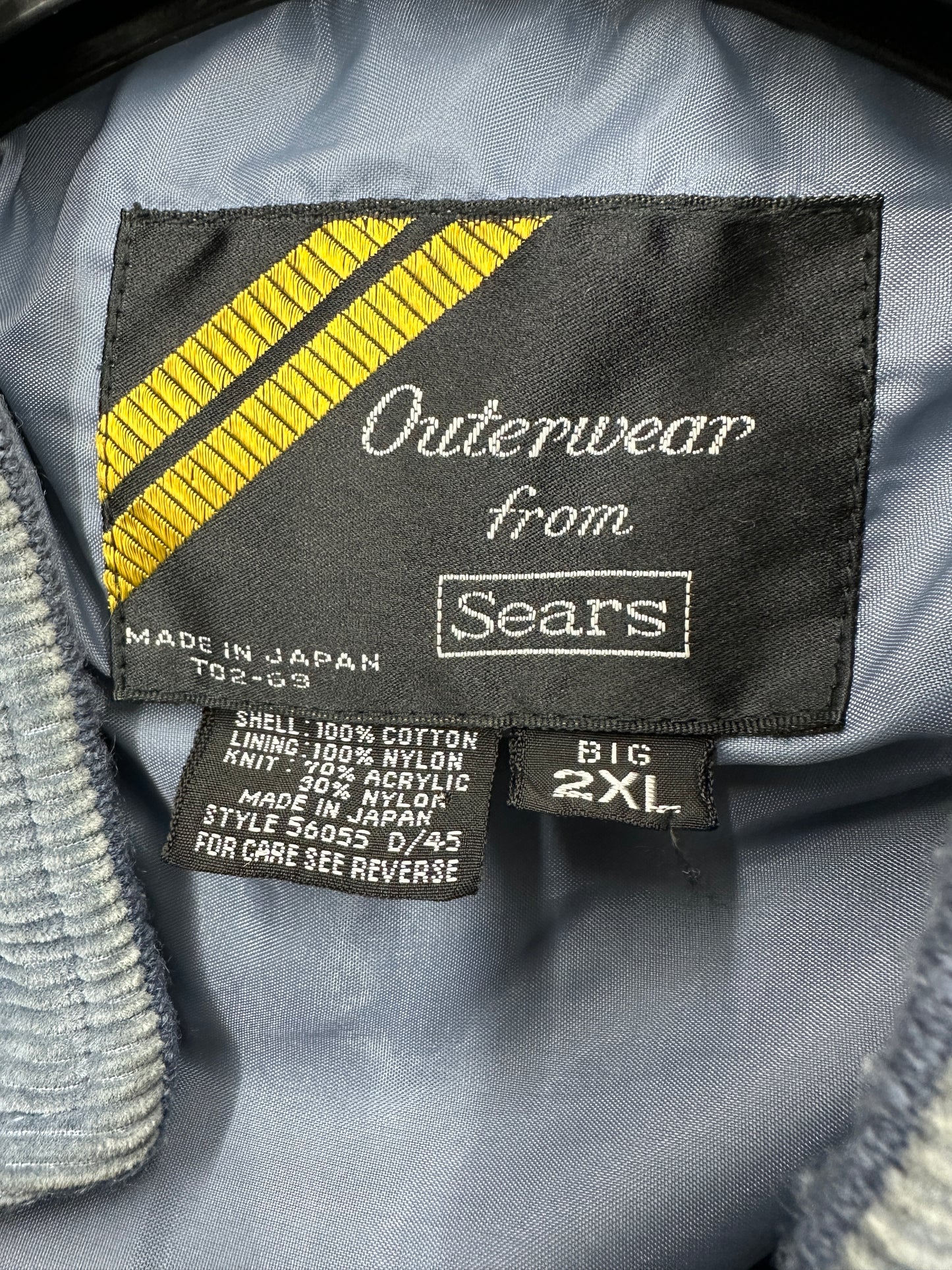 [2XL] 80s Sears Corduroy Bomber Jacket