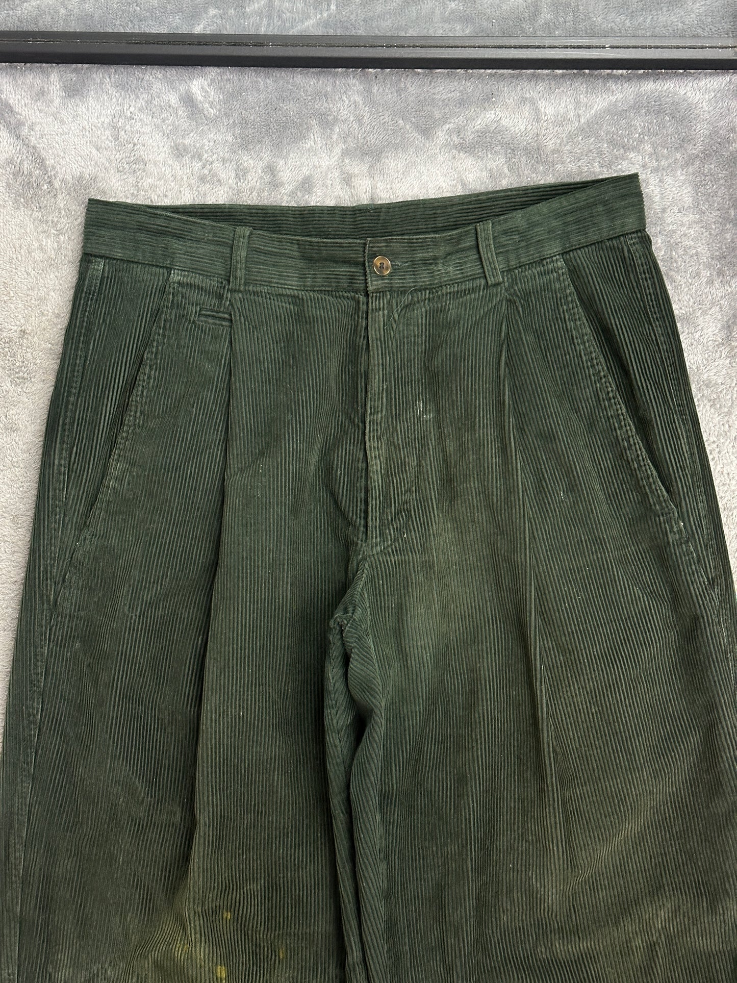 [36] 90s Armani Collezioni Green Corduroy Pants