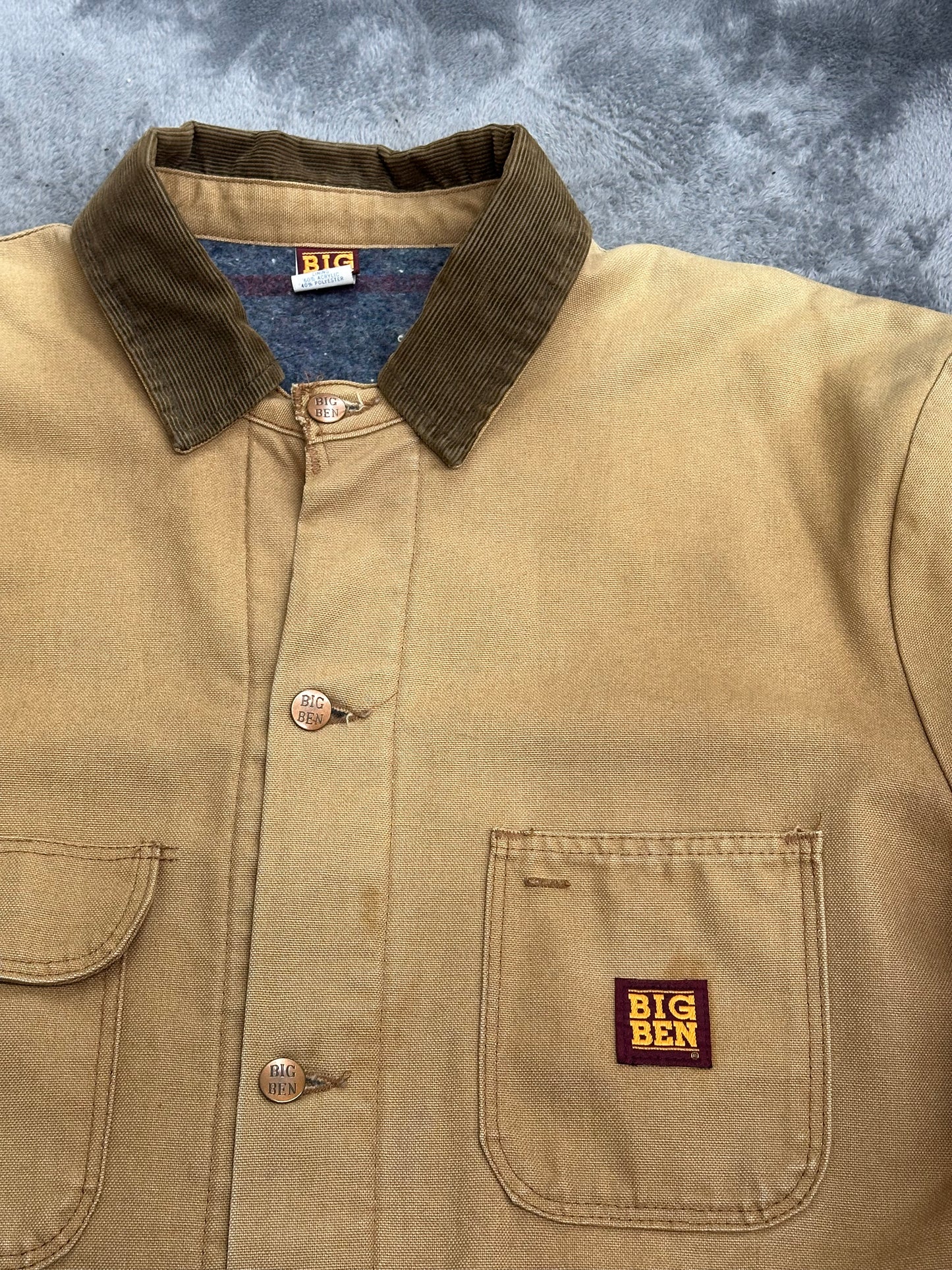 [44,XL] 80s BIGBEN Denim Chore Jacket