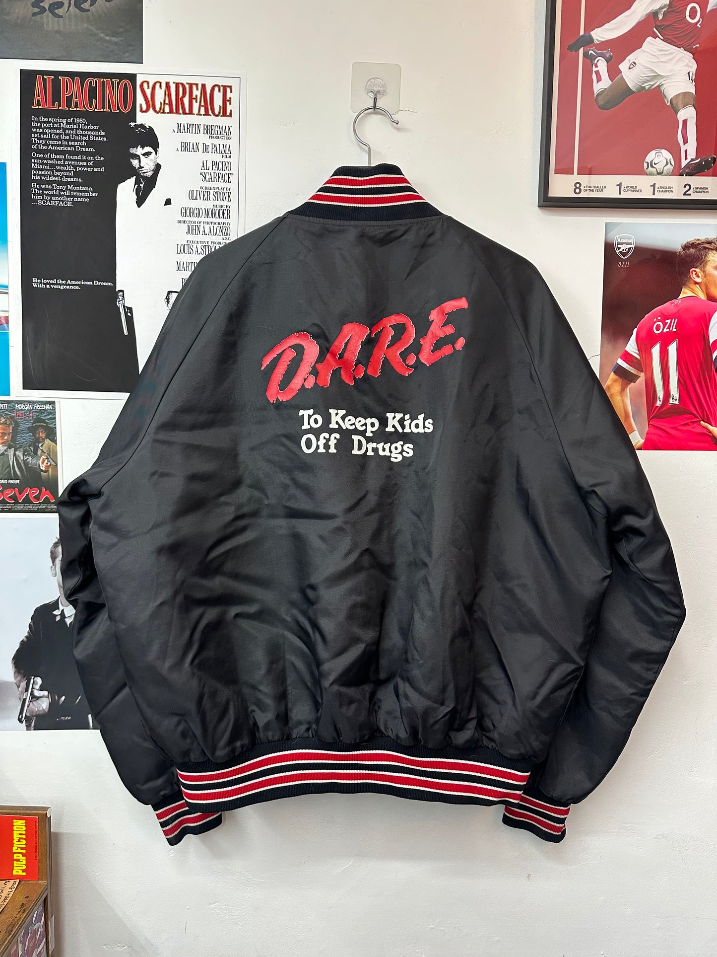 [XL] 90s Butwin D.A.R.E. Nylon bomber Jacket