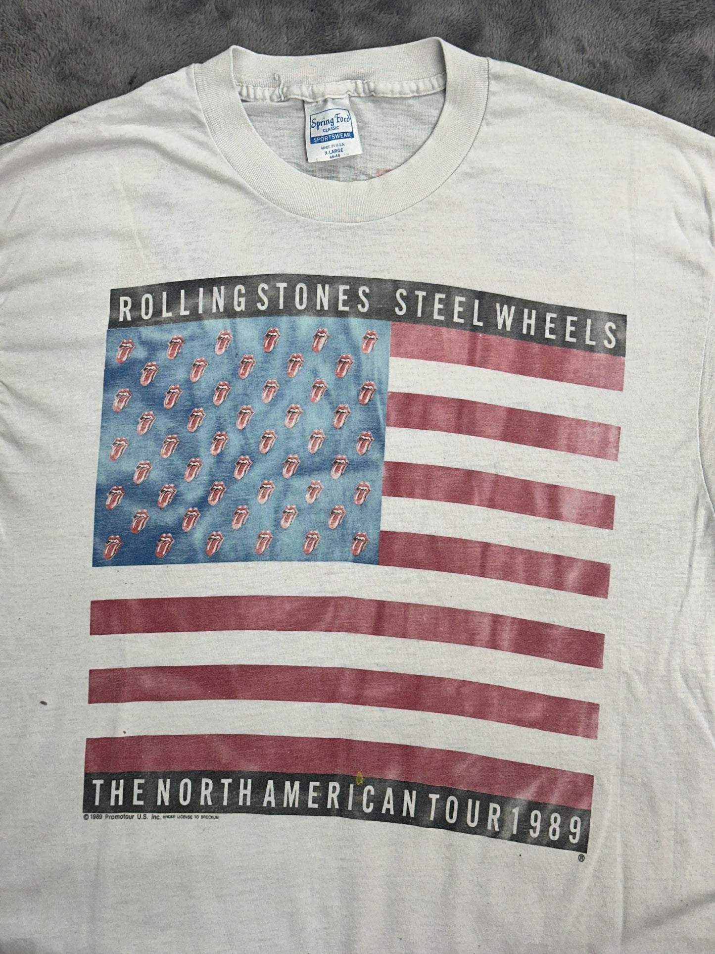 [XL] 1989' Rolling Stones 'Steel Wheels' Tour Tee