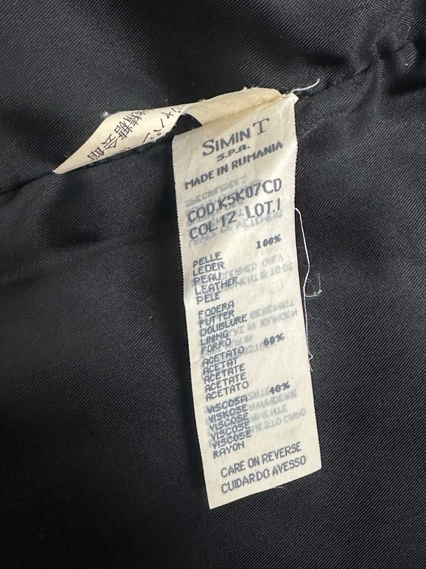 [M] 90s Armani Jeans Leather Jacket