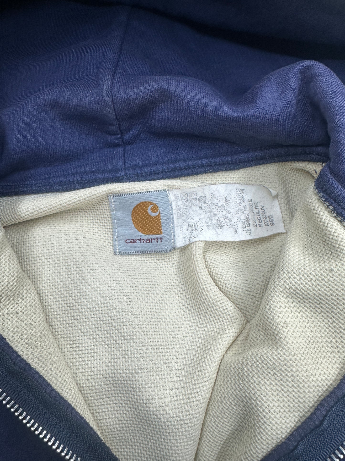[XL] 80s Carhartt Thermal Hood Zip-up