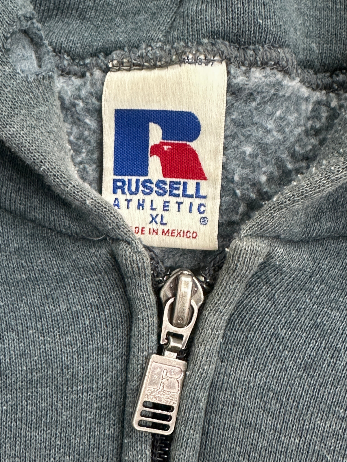 [XL] 90s Russell Moss Green Hood Zip-up