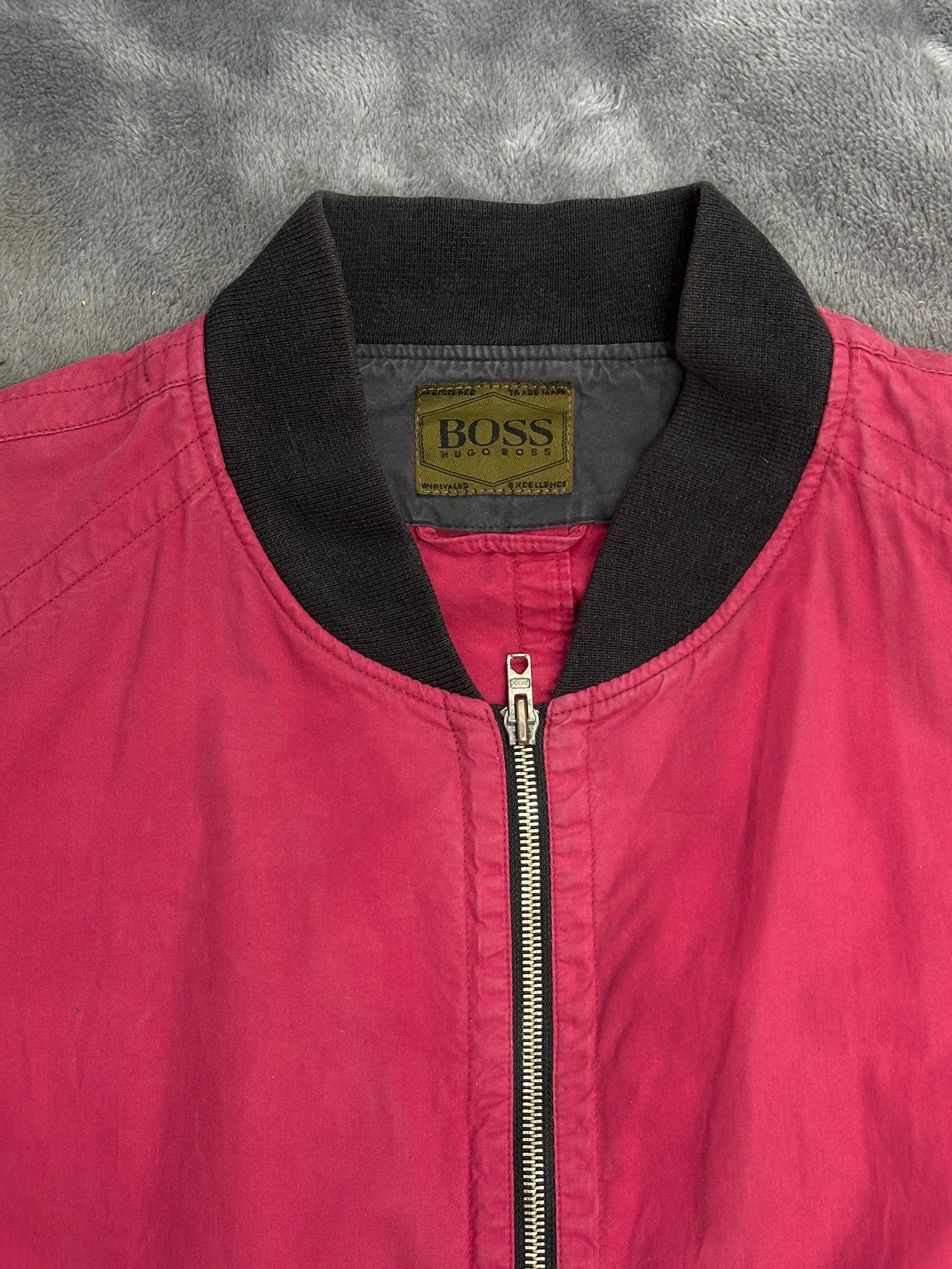 [XL] 90s HUGO BOSS Faded Bomber Jacket