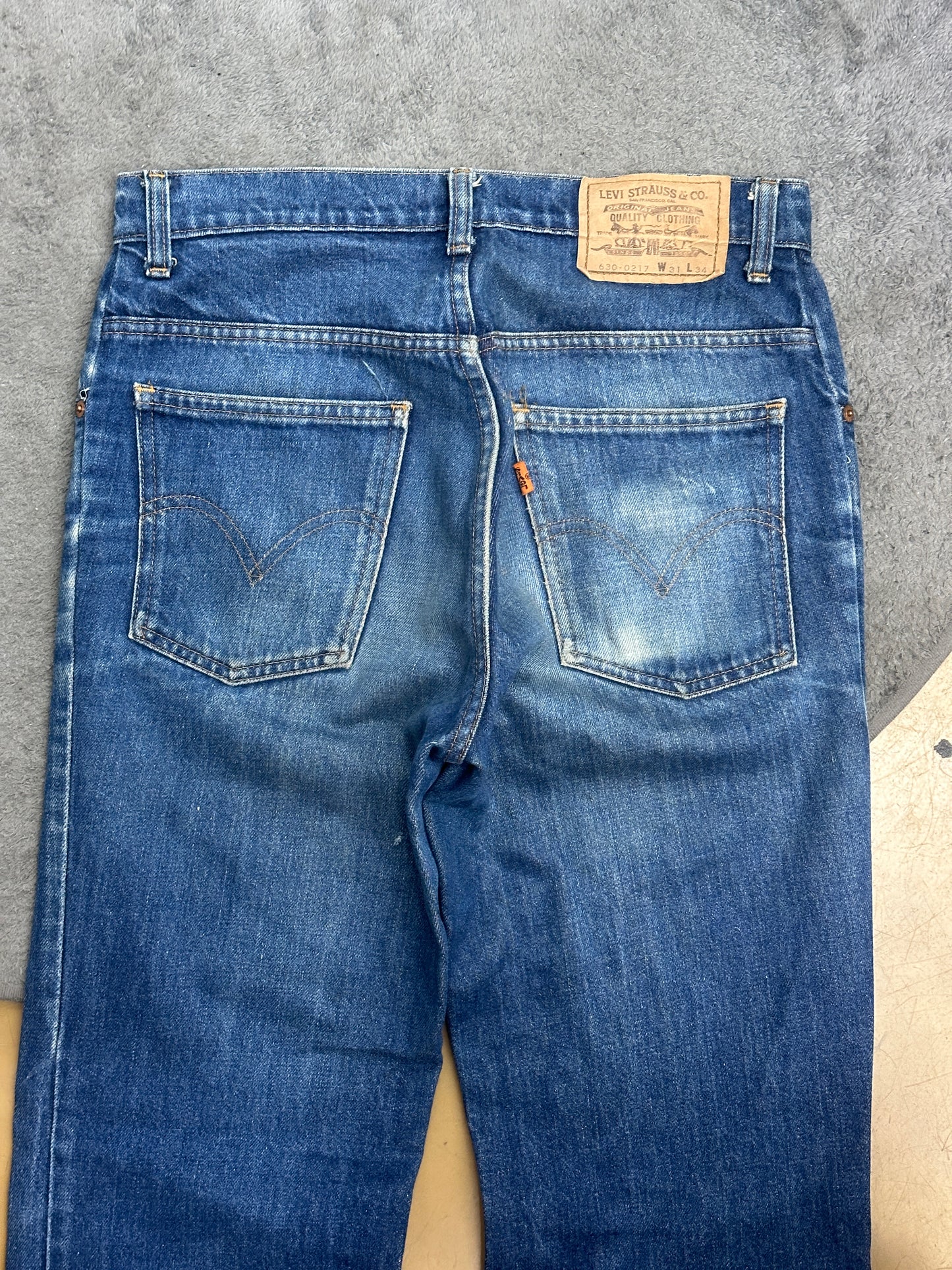 [31x34] 90s Levi's 630 Orange Tab Denim Pants