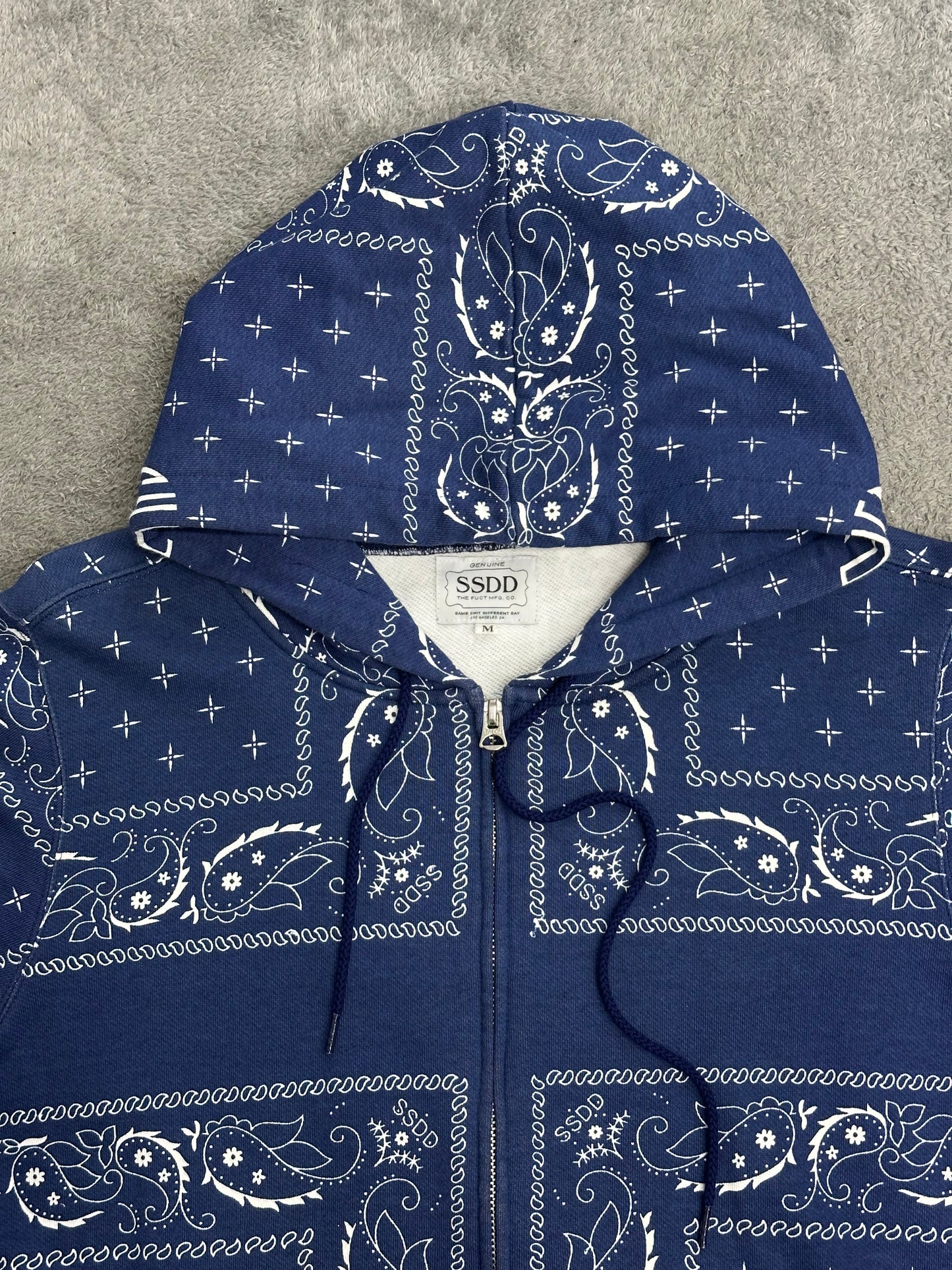 [M] FUCT SSDD Paisley Hood Zip-up