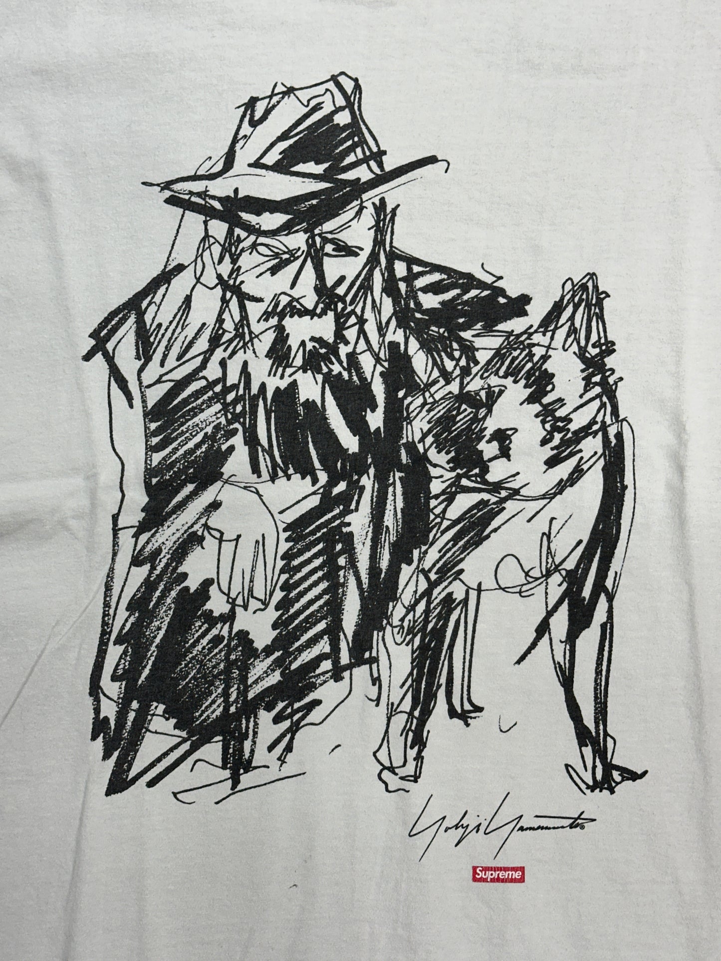 [M] Supreme x Yohji Yamamoto Scribble Portrait Tee