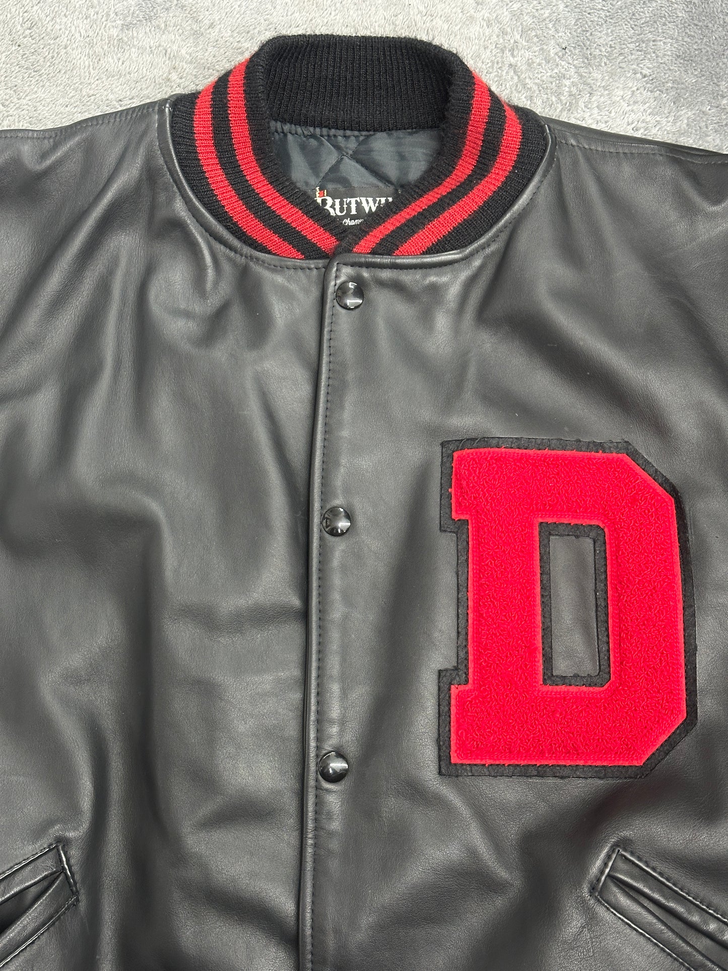 [XL] 80s D.A.R.E Cowhide Bomber Jacket