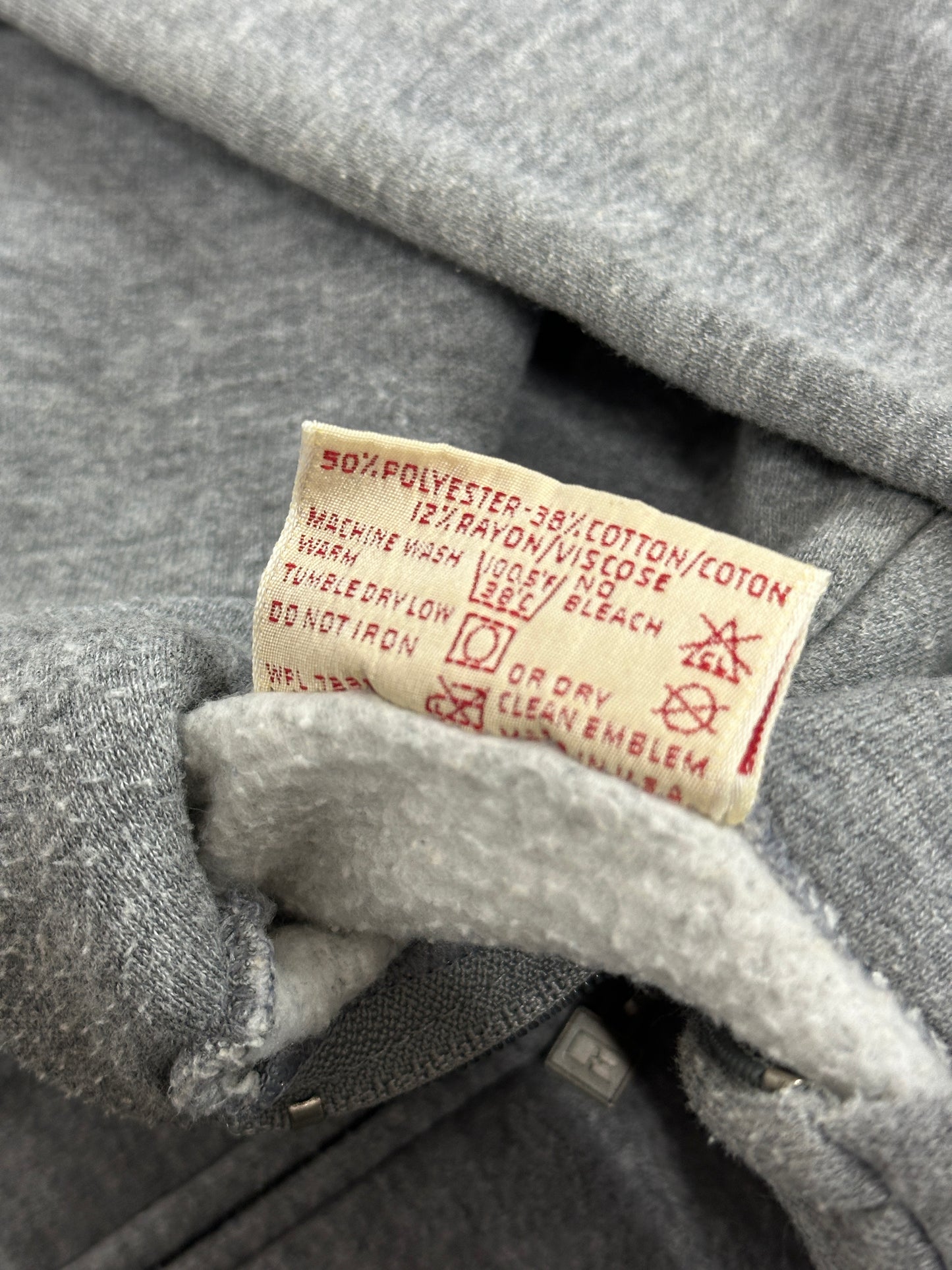[L] 70s Russell Grey Hood Zip-up