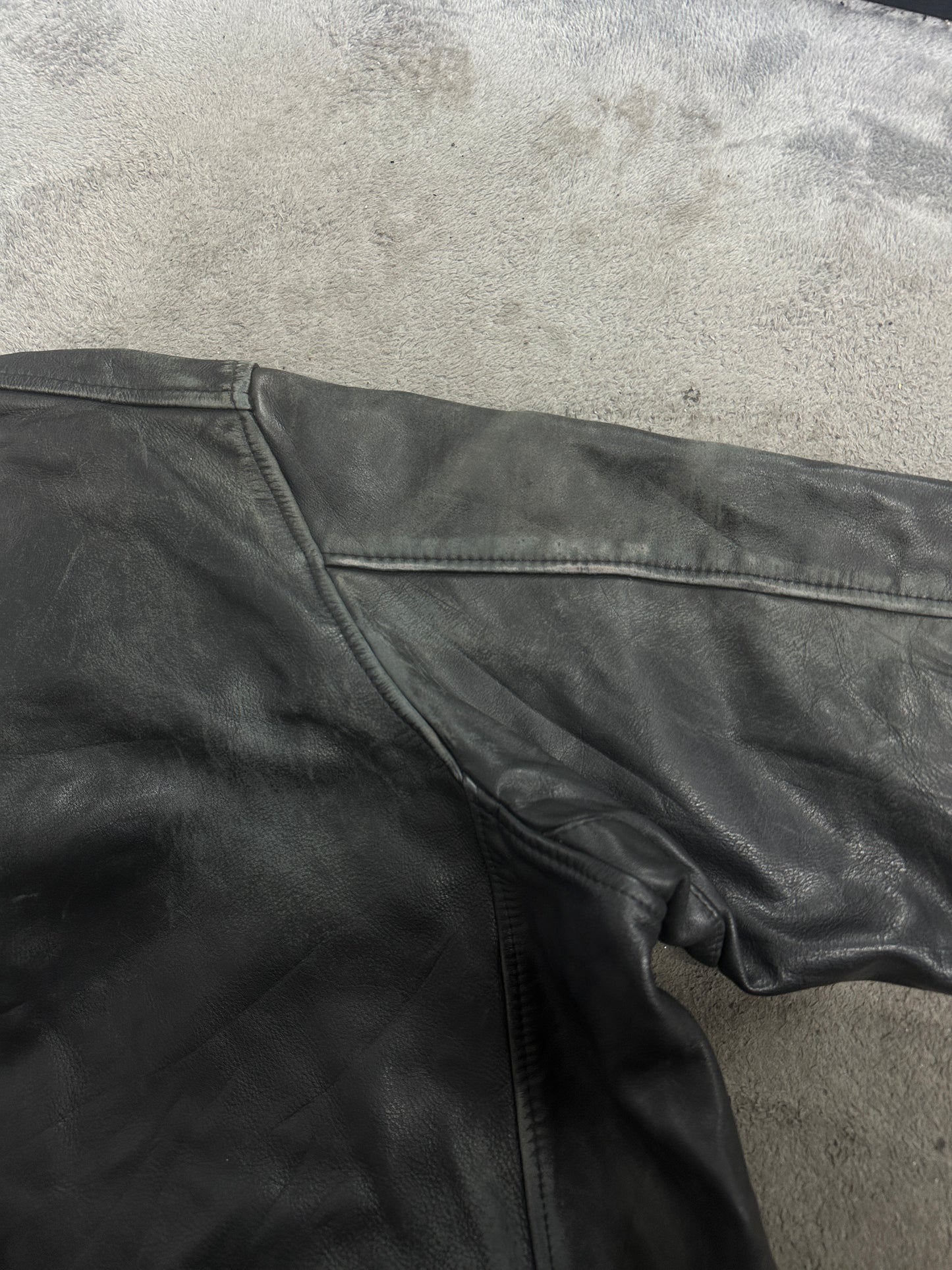 [XXL] 80s Chevignon Leather Bomber Jacket