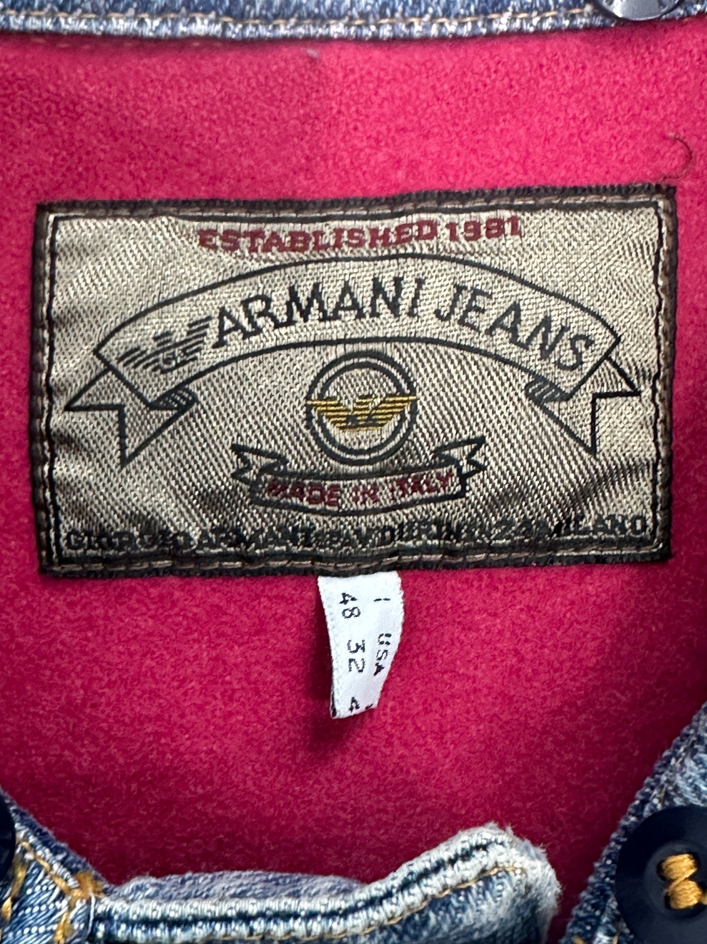 [XL] 80s Armani Jeans Denim Chore Jacket
