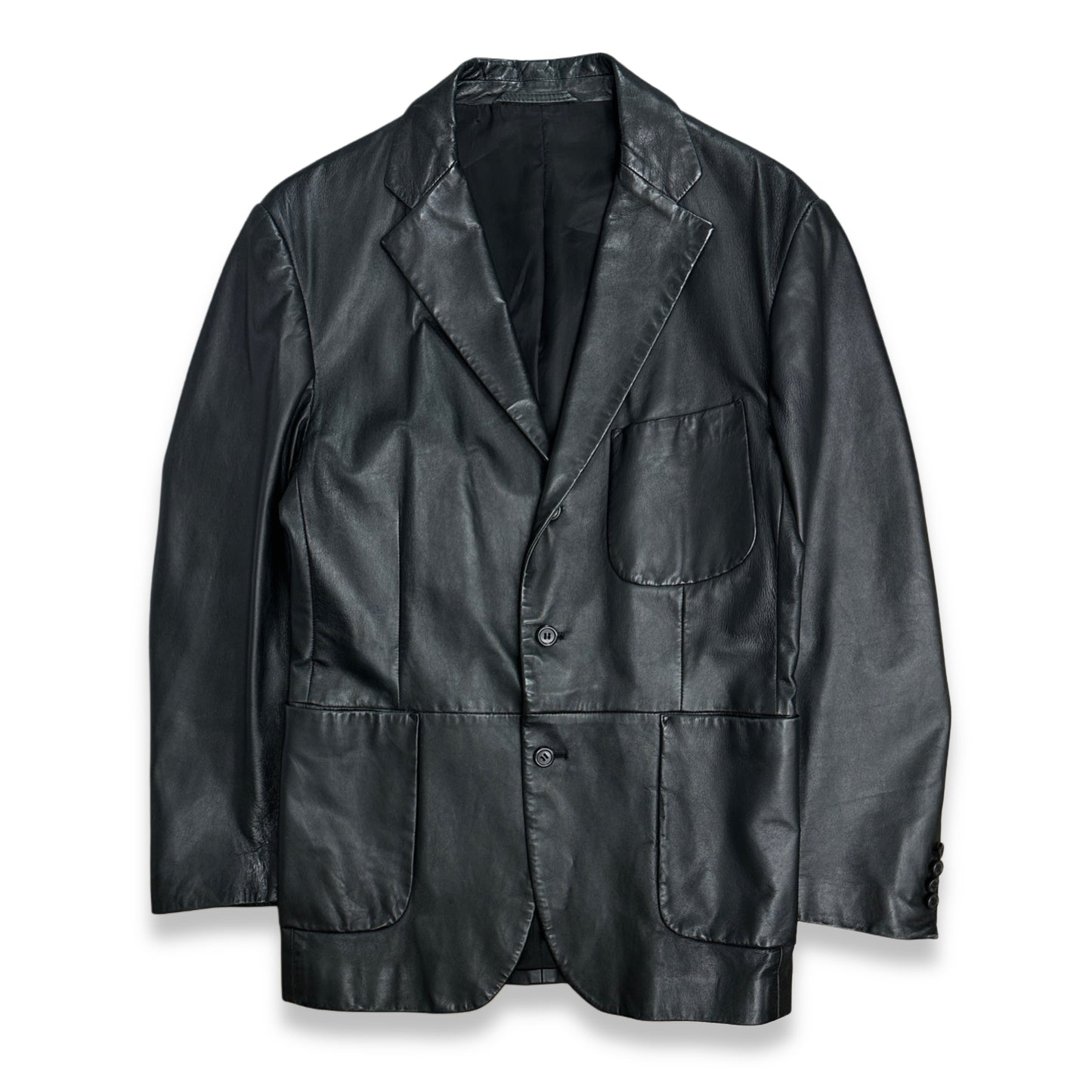 [50] 90s Polo Ralph Lauren Nappa Agnello Leather Blazer