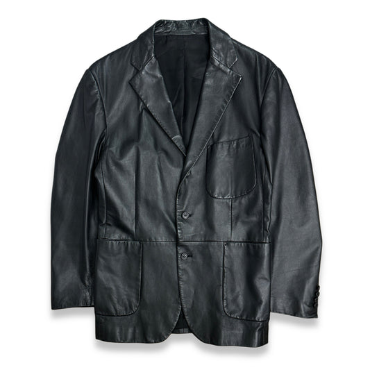 [50] 90s Polo Ralph Lauren Nappa Agnello Leather Blazer