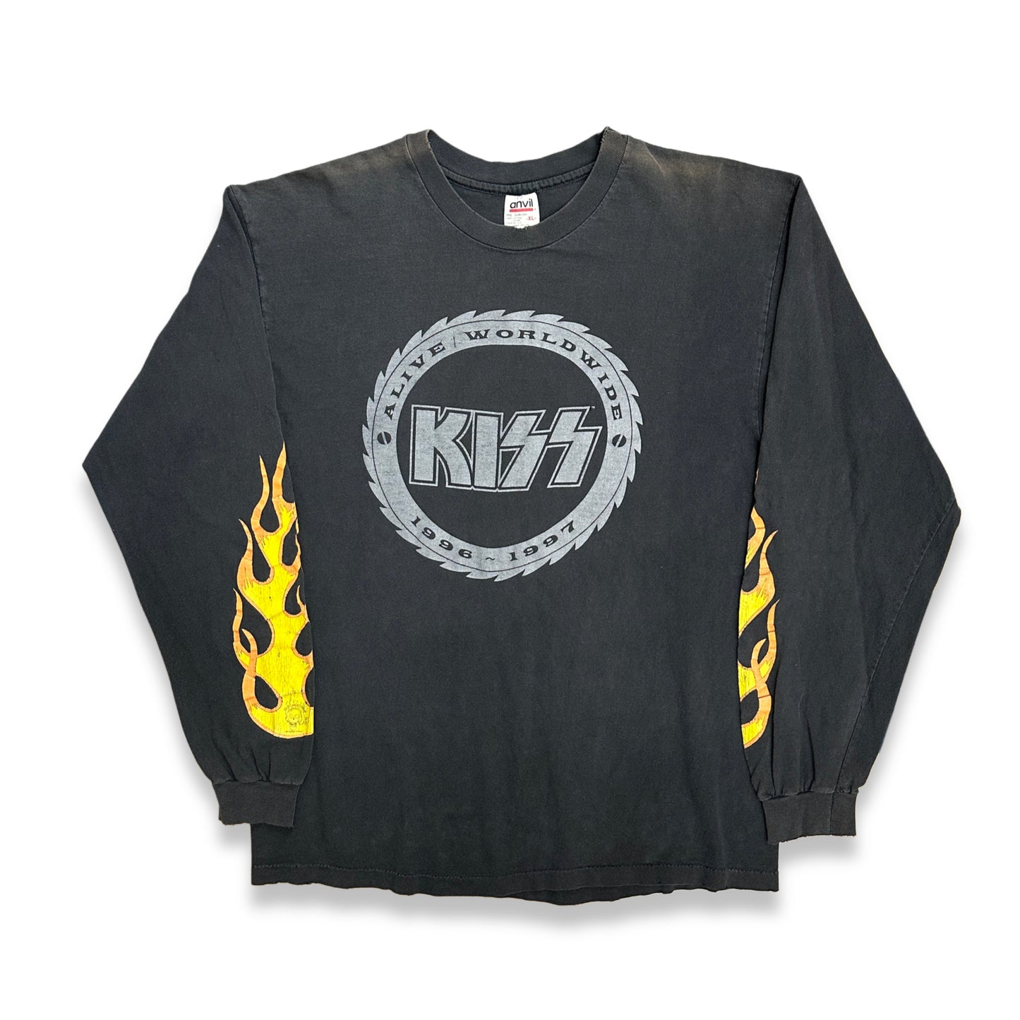 [XL] 1997' KISS Alive/Worldwide Tour Flame Long Sleeve