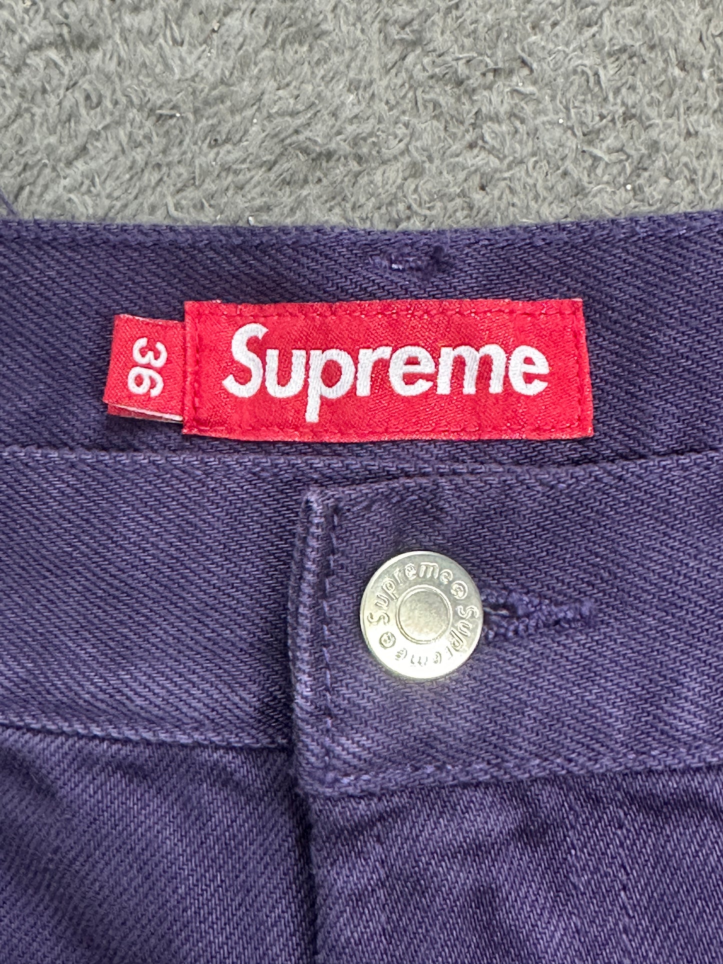 [36] Supreme Baggy Jeans Purple