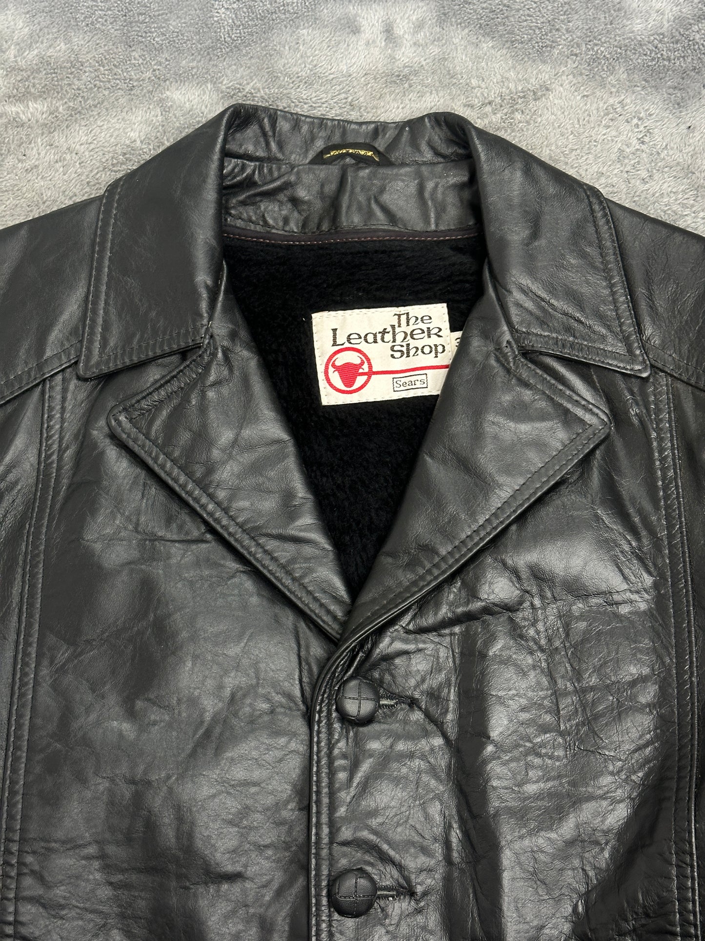 [38] 80s Sears Leather Blazer Jacket