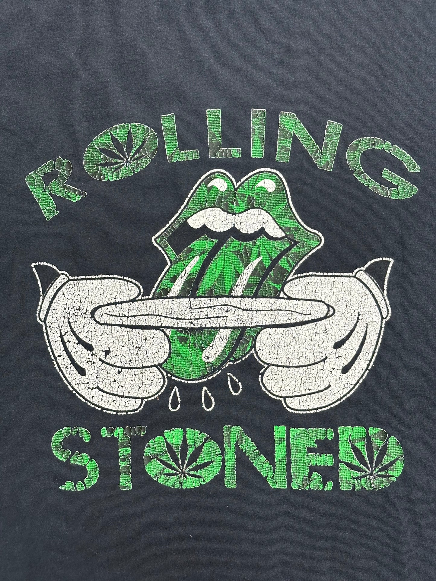 [L] 00s Rolling Stones Marijuana Bootleg Tee