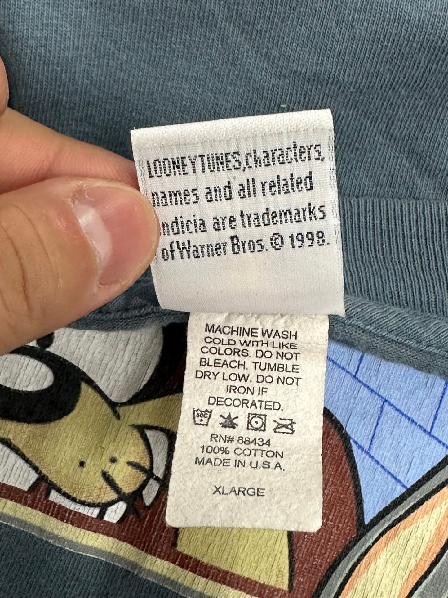[XL] 1998' Taz & Bugs Cartoon Tee