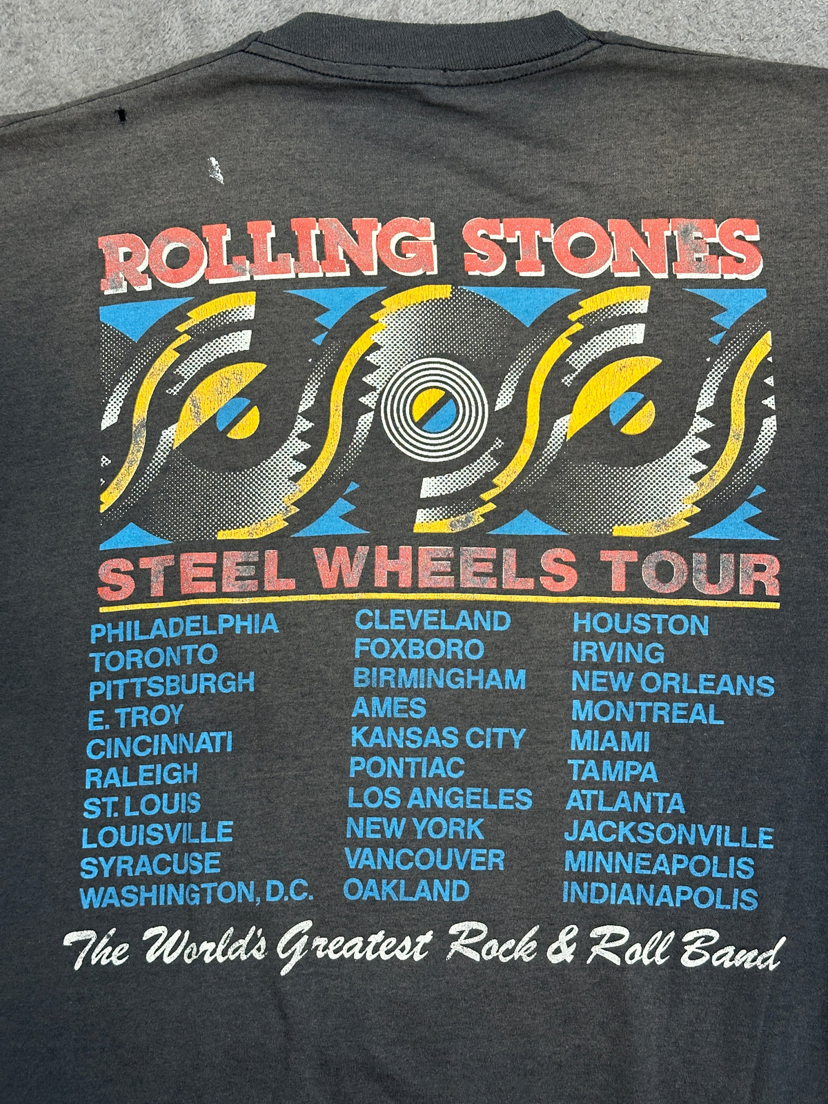 [L] 1989' Rolling Stones Steel Wheels Tour Tee