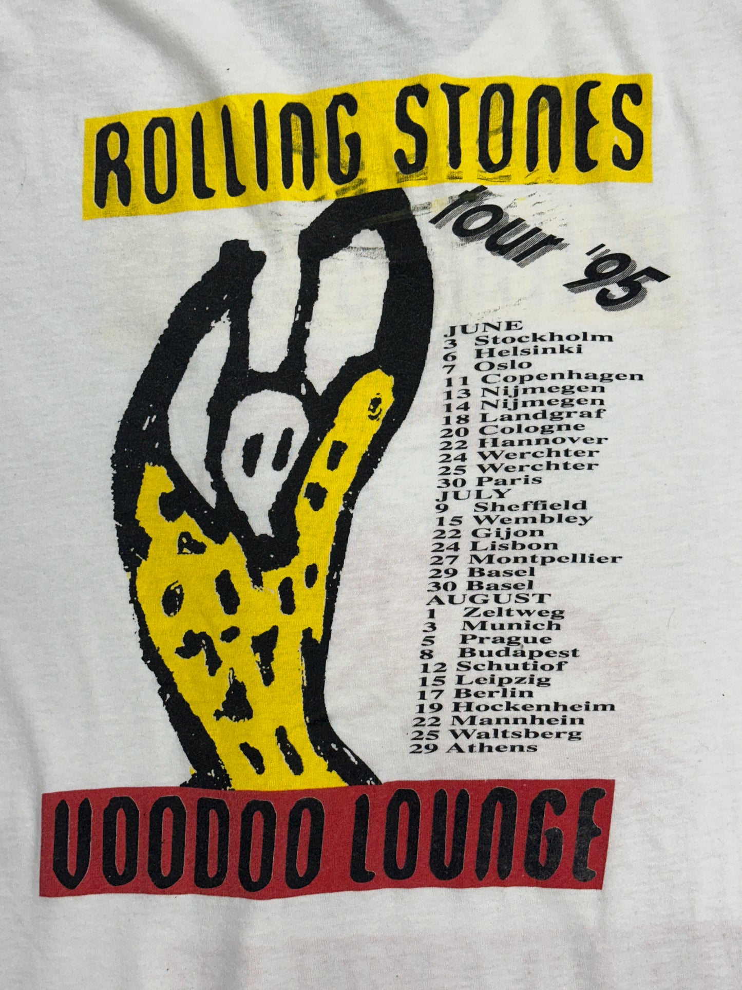 [XL] 1995' Rolling Stones Voodoo Lounge Euro Tour Tee