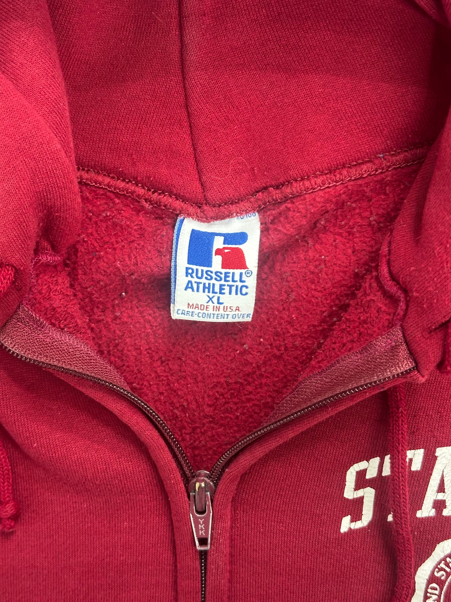 [XL] 90s Russell Red Hood Zip-up