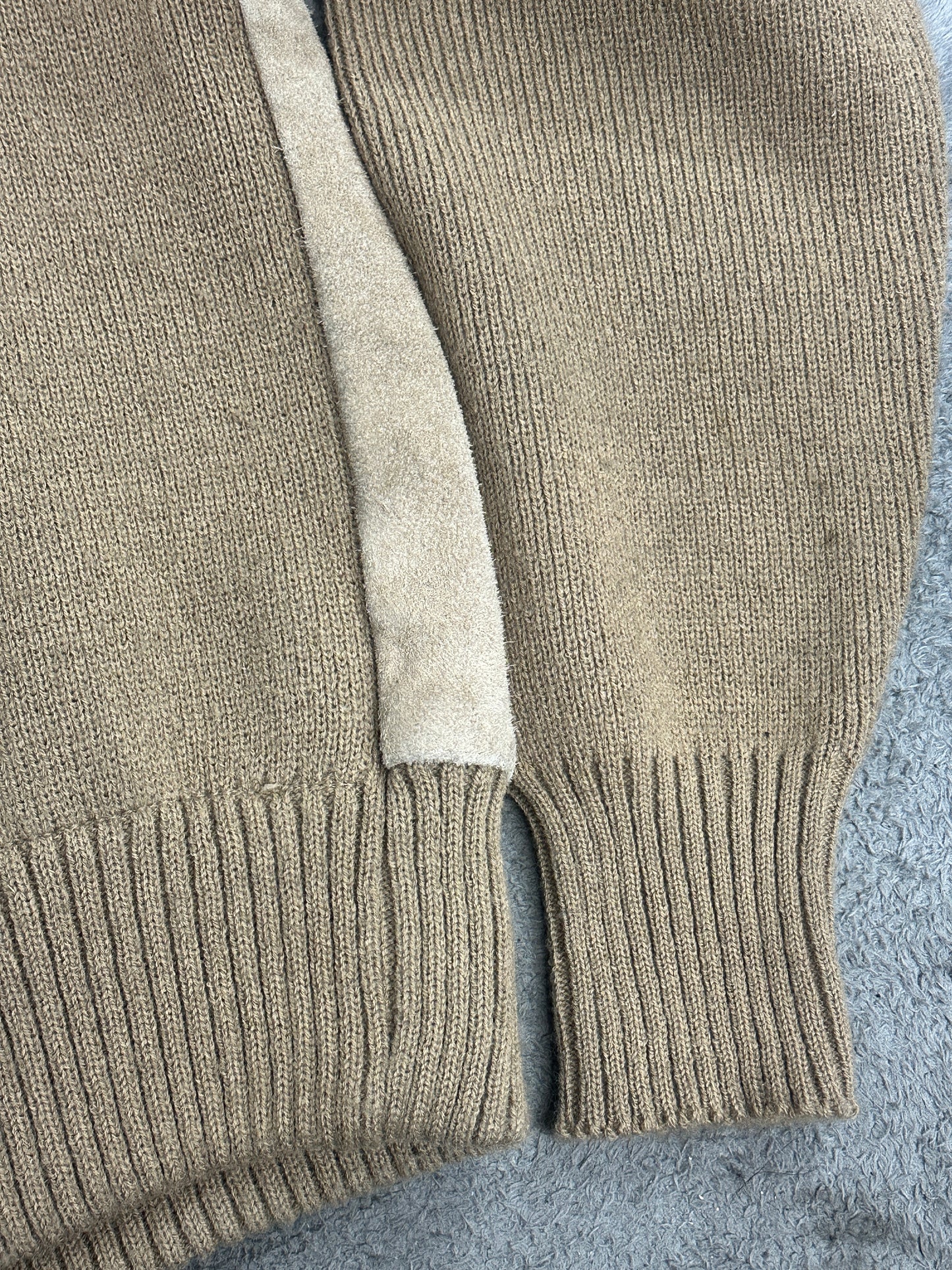 [XL] 80s Sears SportsWear Knit Suede Jacket