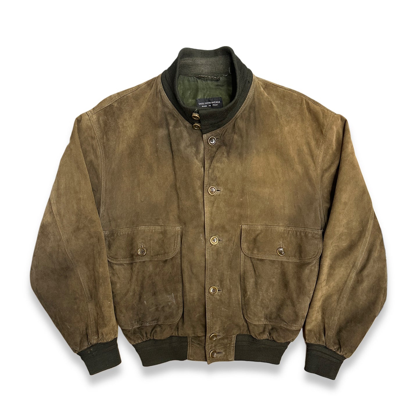 [XL] 90s SAKS FIFTY AVENUE Suede Bomber Jacket