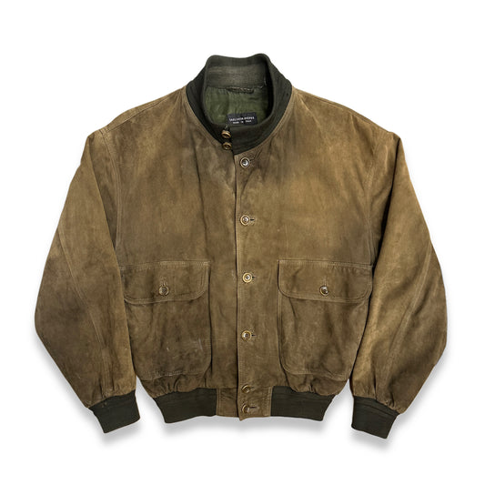 [XL] 90s SAKS FIFTY AVENUE Suede Bomber Jacket