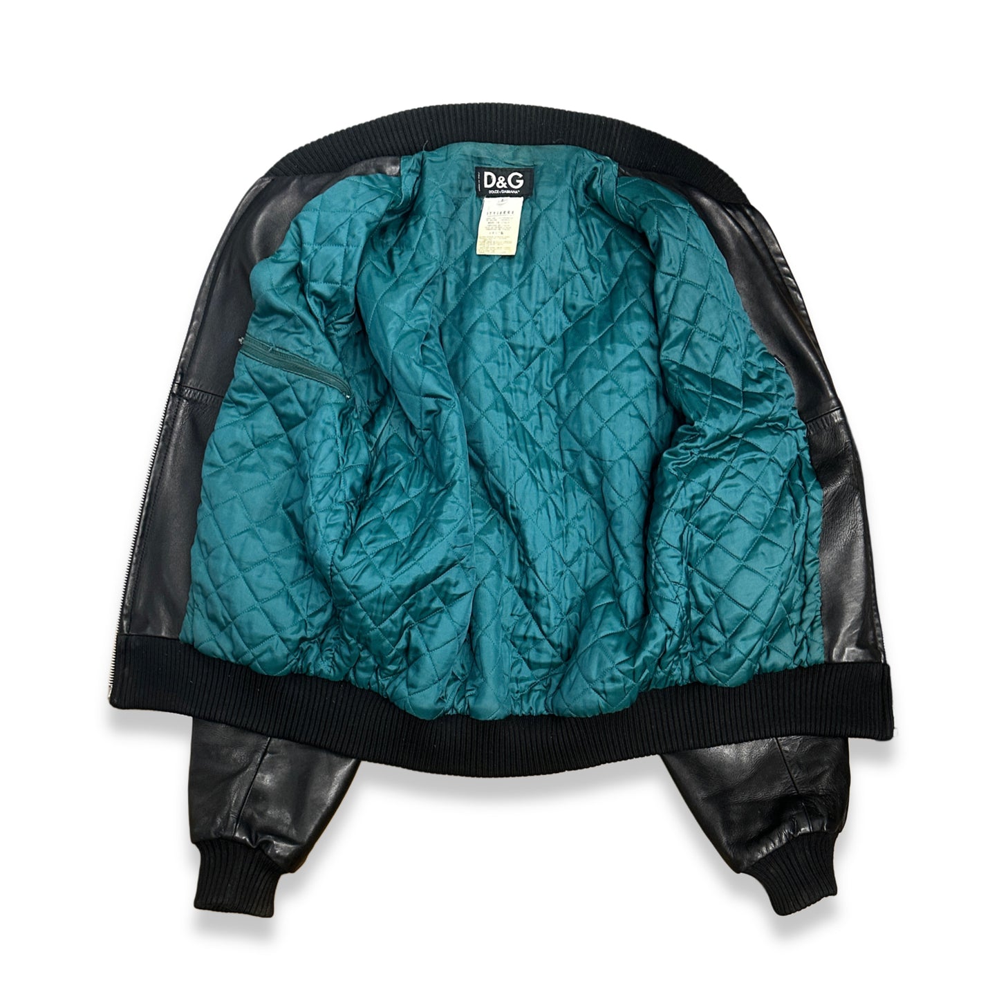 [L] 2000' Dolce&Gabbana Leather Bomber Jacket