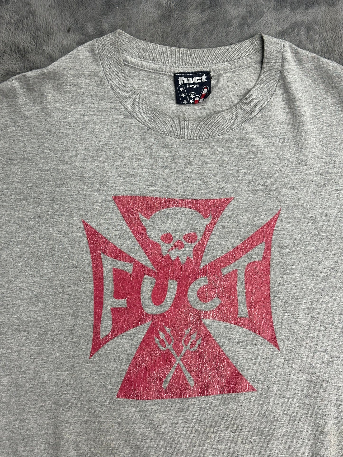 [L] 90s FUCT Iron Cross Tee
