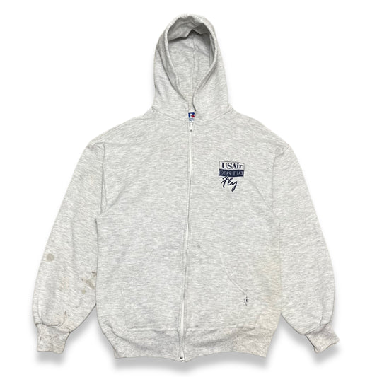 [L] 90s Russell Hoodie Zip-up