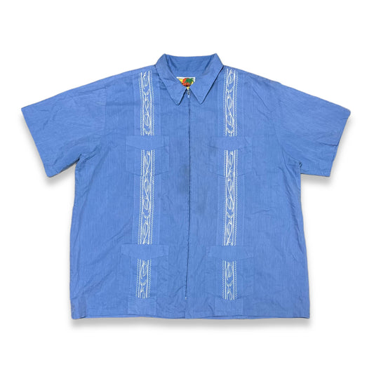 [XL] Guayabera Blue Shirts